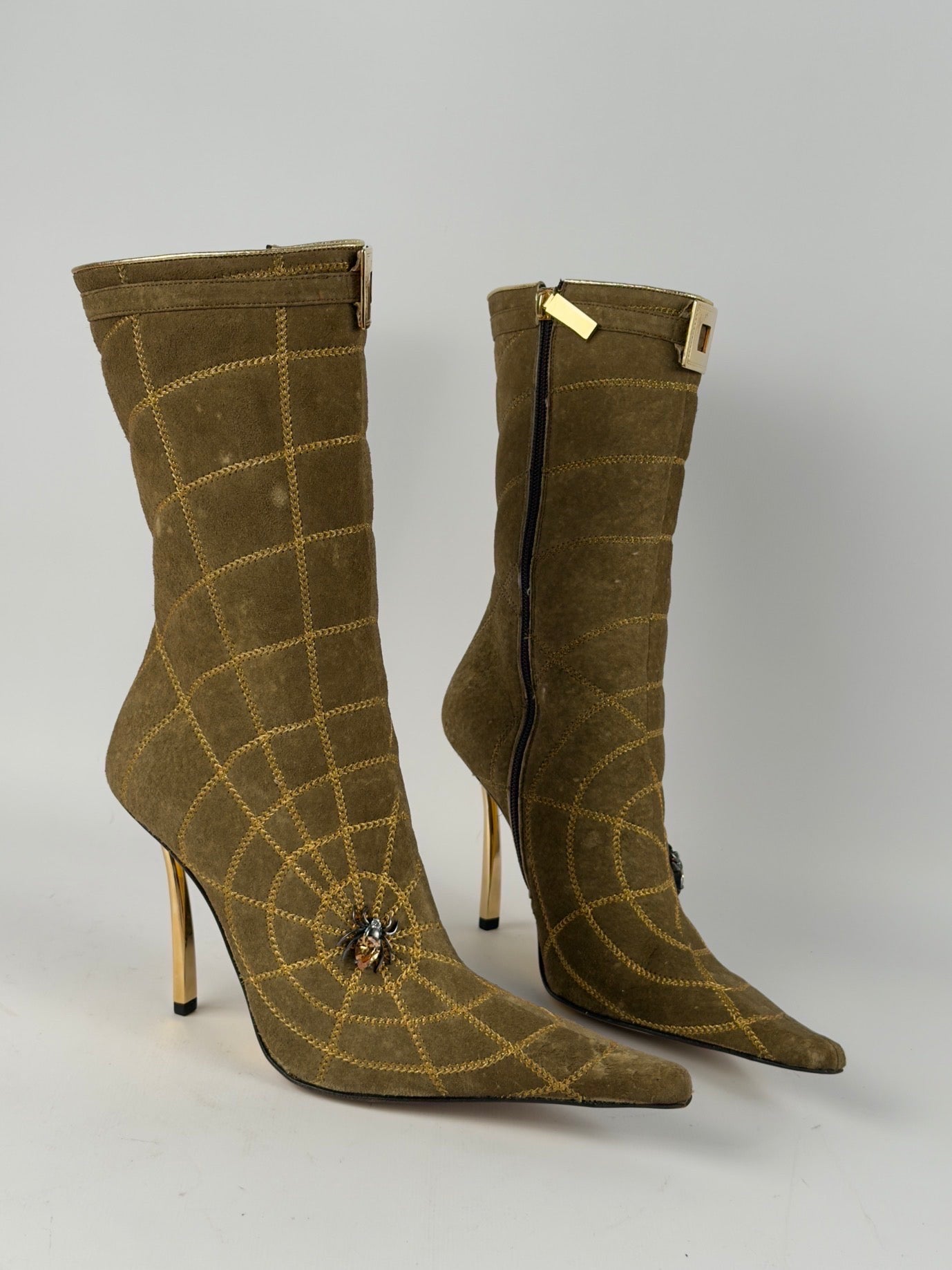 Hamlet Couture Italian Vintage Spiderweb Boots — 39/39.5