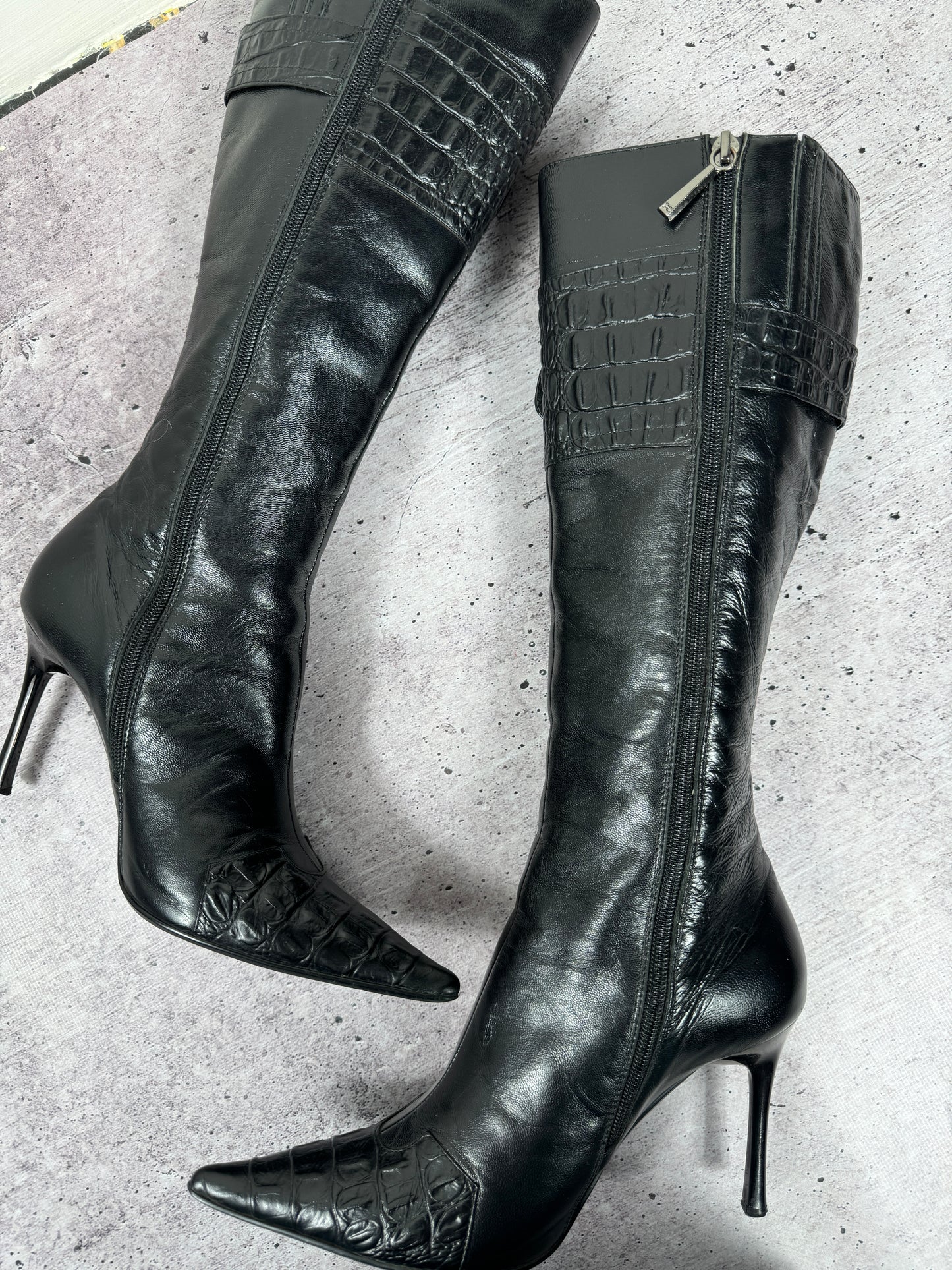 Vintage Italian Paolo Conte Leather Boots 37.5/38.5