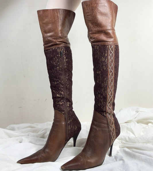 Vintage Italian Leather Boots 38/39