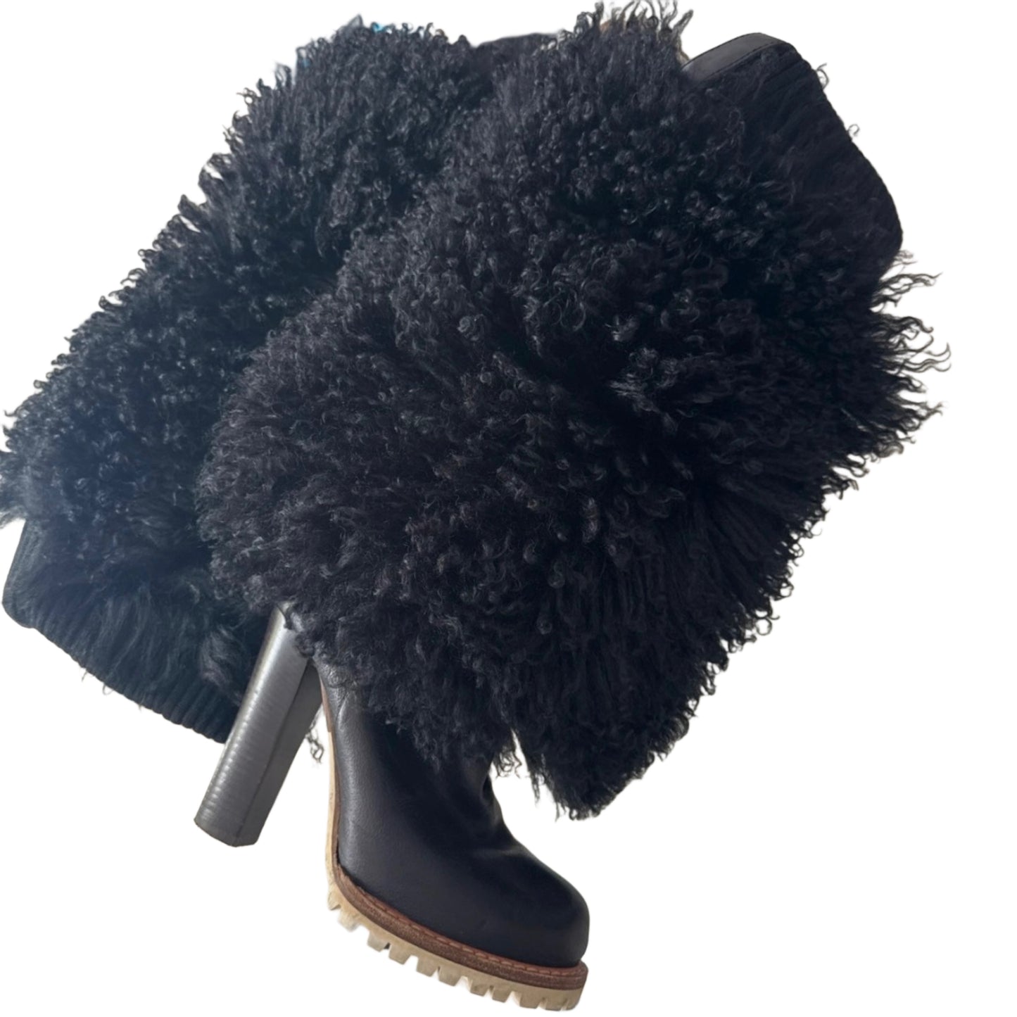 Dolce & Gabbana Vintage Mongolian Lamb Fur Boots — 36