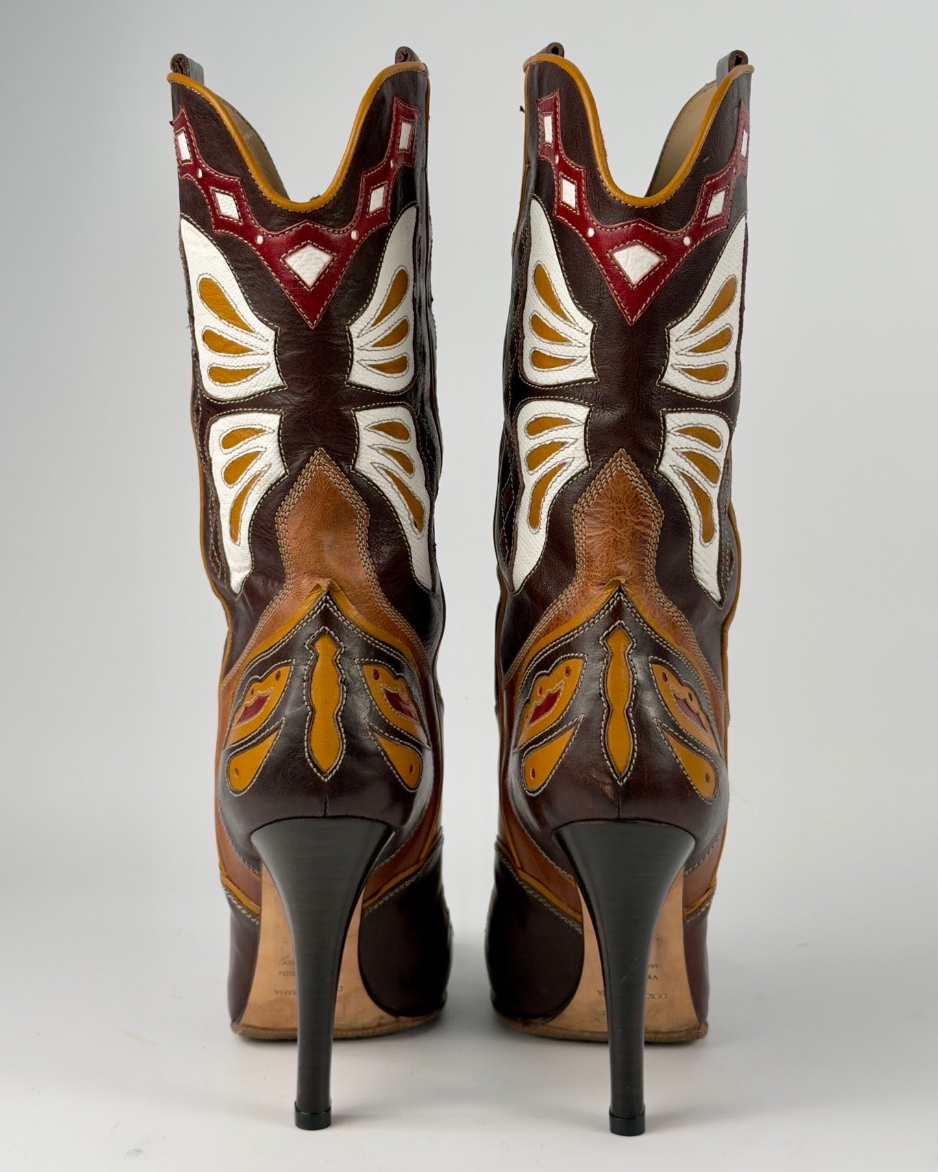 D&G SS04 Cowboy Butterfly Boots — 39
