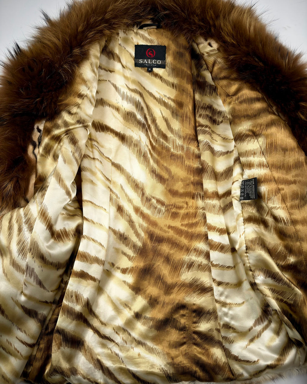 Vintage Fur Leopard Print Jacket — S/M