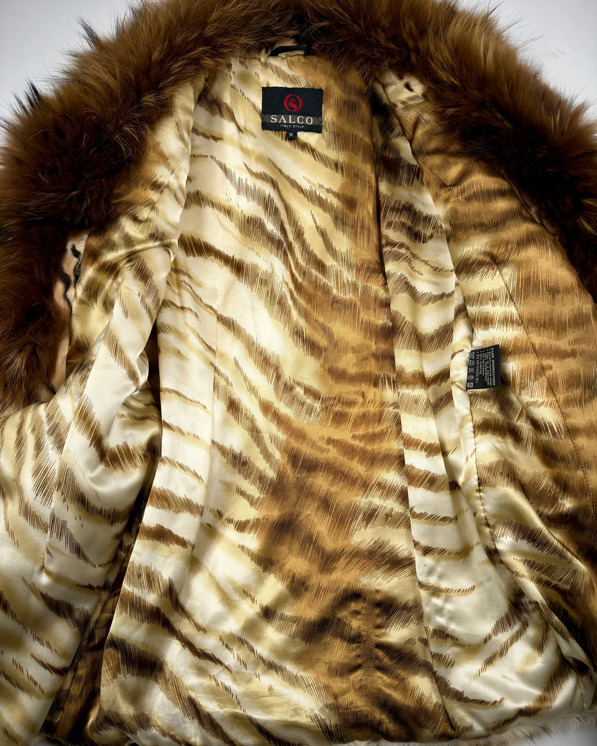 Vintage Fur Leopard Print Jacket — S/M