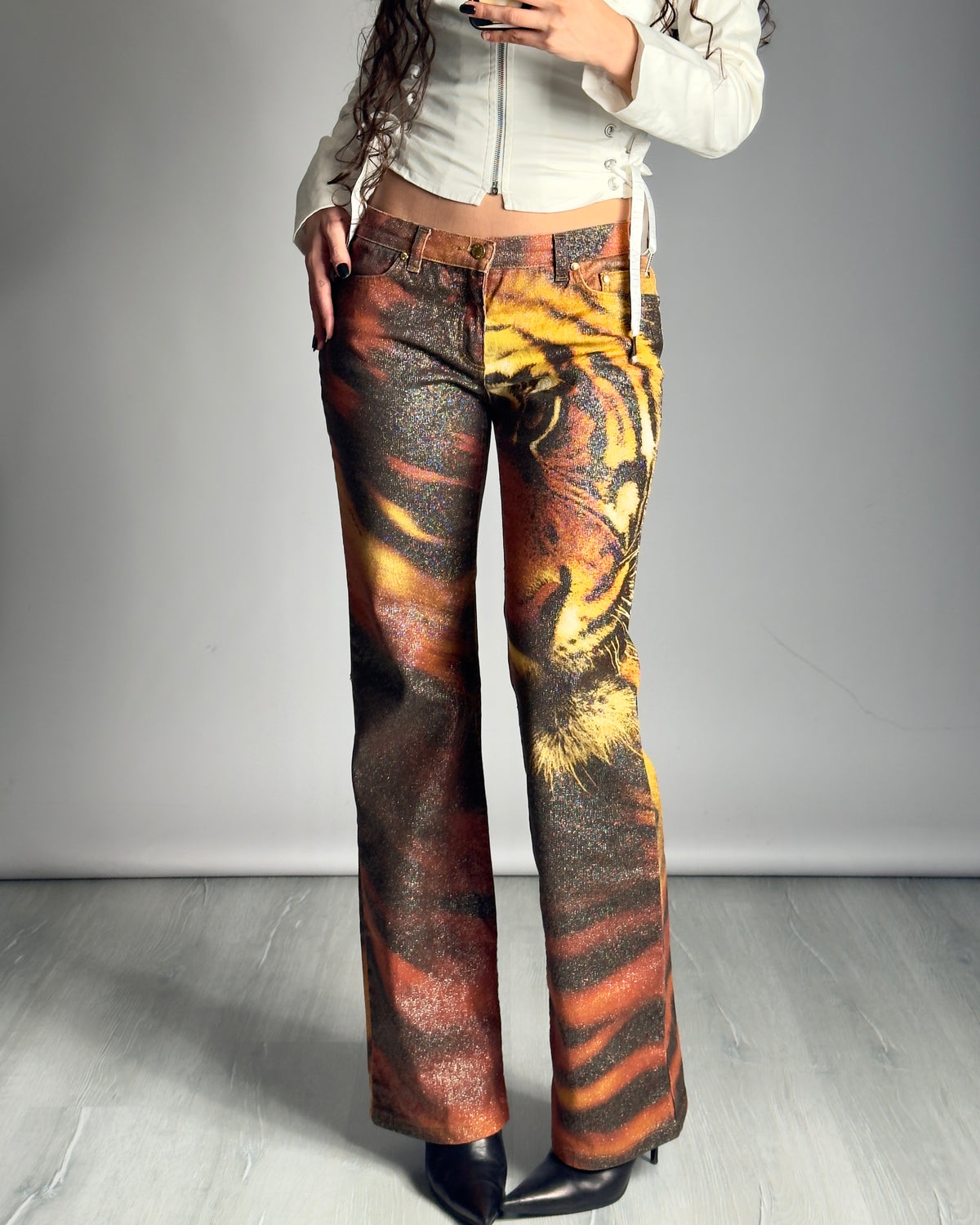 Robero Cavalli AW2000 Tiger Jeans — size M