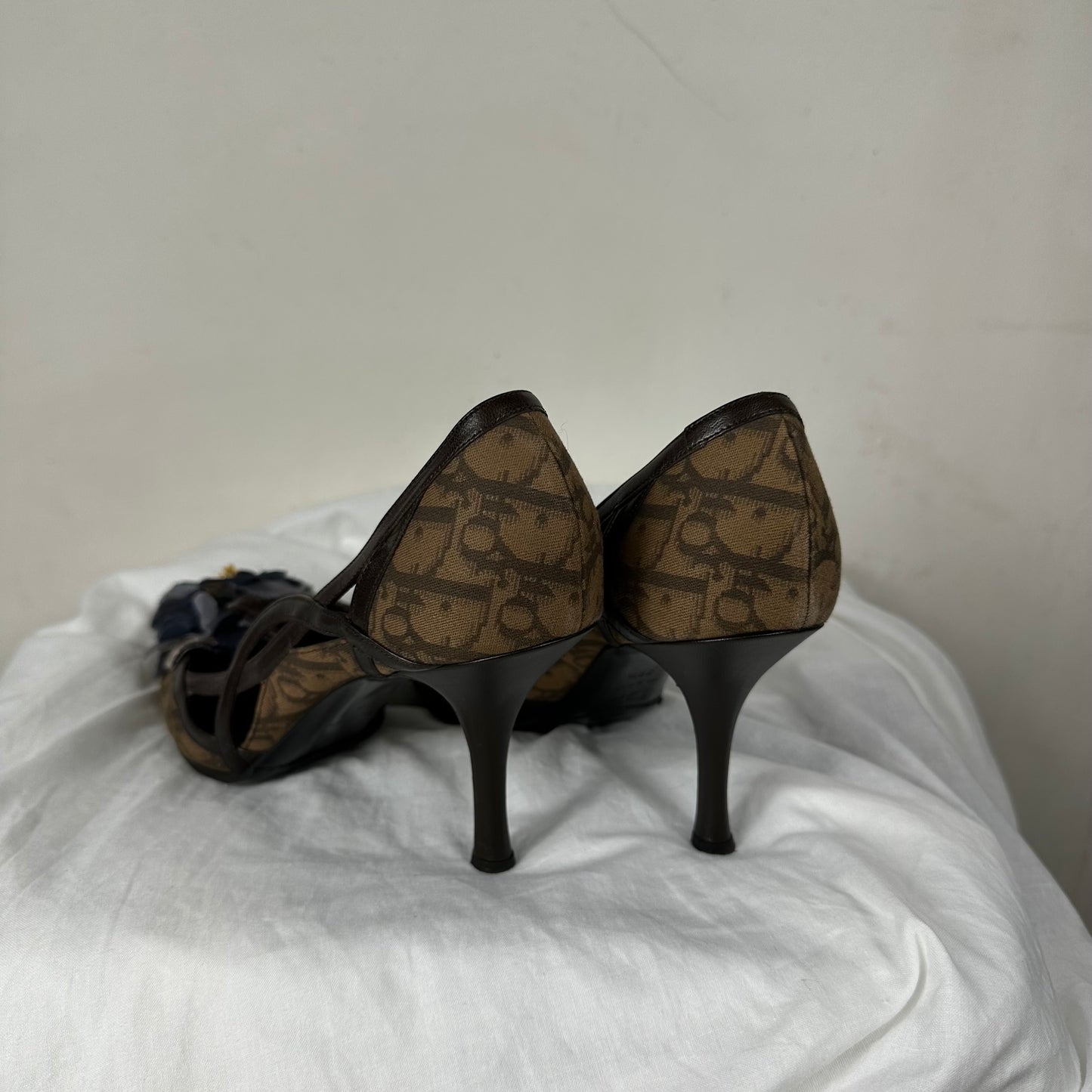 Dior Vintage Flower Monogram Heels 39/39.5