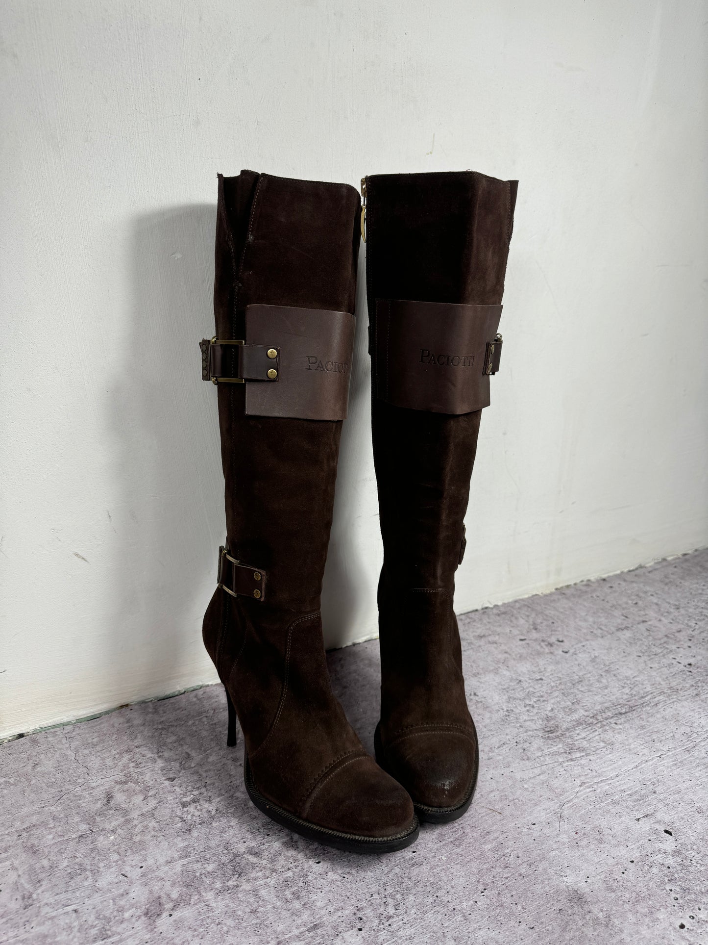 Cesare Paciotti Vintage Brown Suede Boots 39/39.5