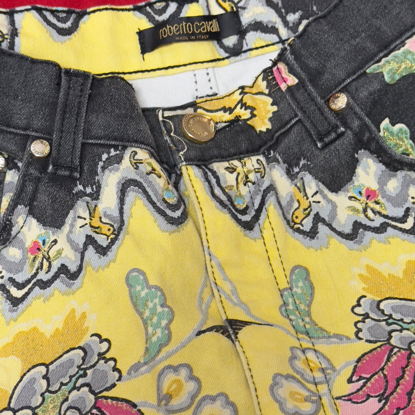 Roberto Cavalli S/S 2003 Floral Chinoiserie Jeans — S
