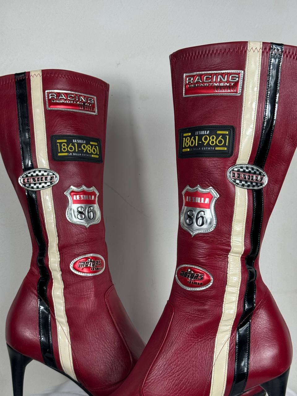 Le Silla Vintage Racing Leather Boots