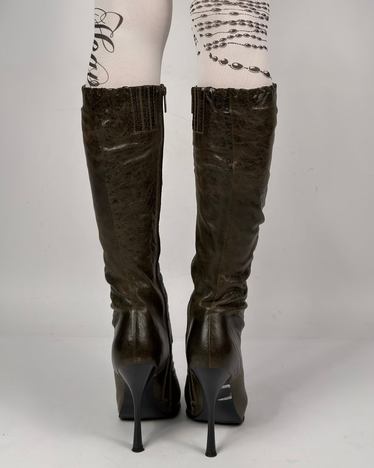 Vintage Italian Lace Up Boots — 38