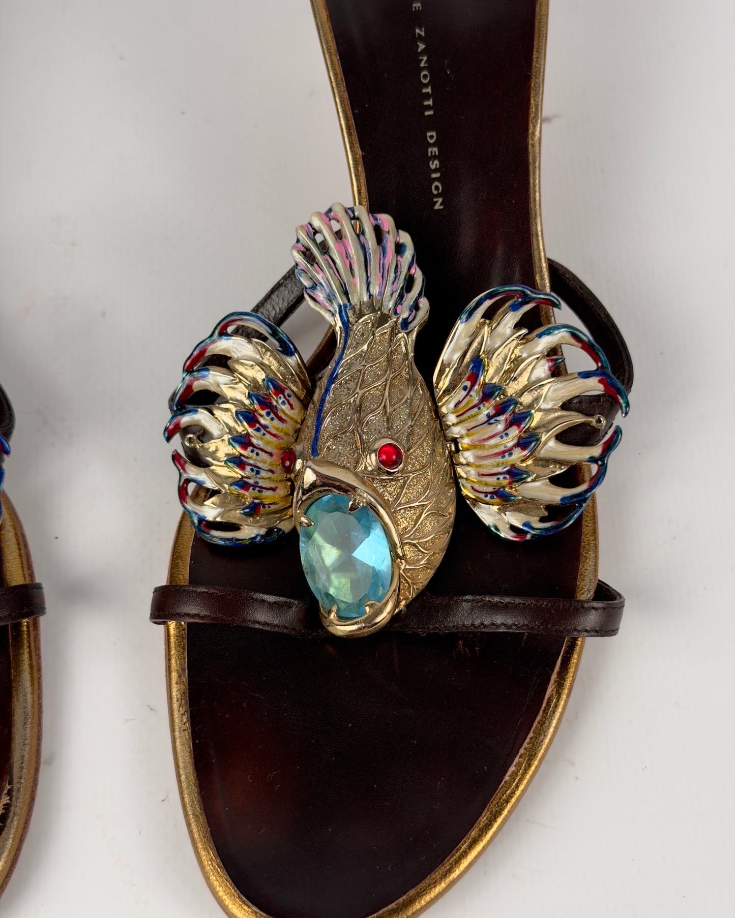 Giuseppe Zanotti Lionfish Kitten Heels — 40