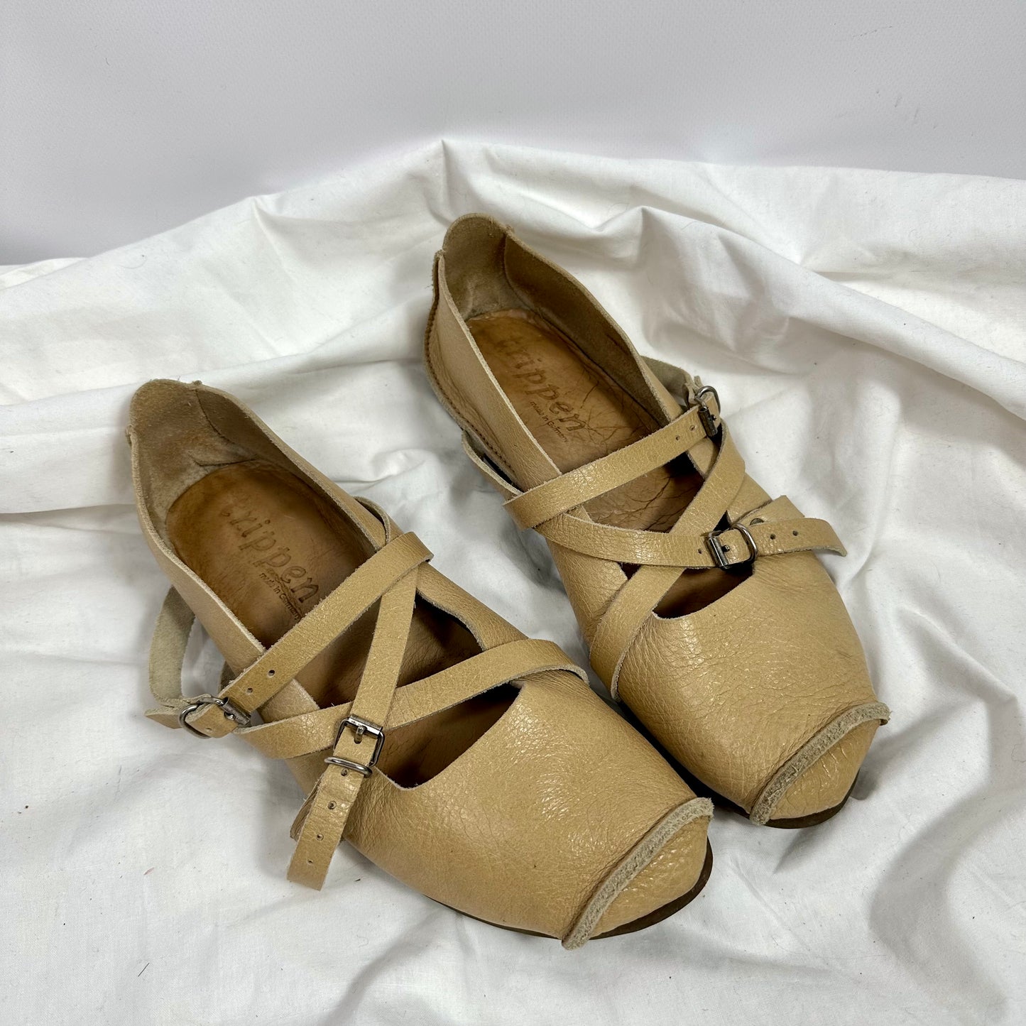 Trippen Vintage Leather Ballet Flats 40/40.5