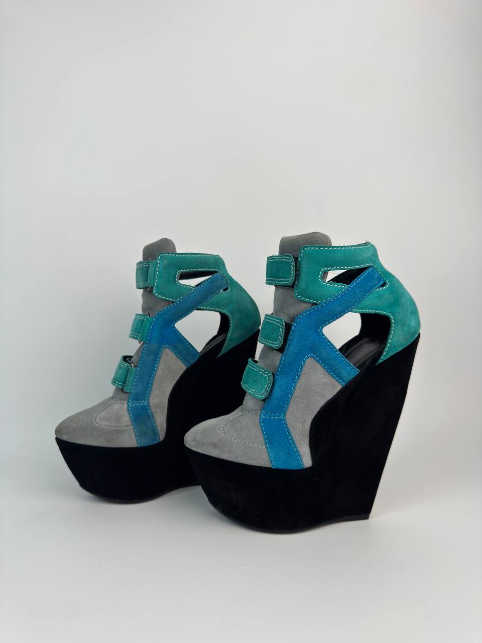 Casadei Vintage Wedge Boots — 37/37.5