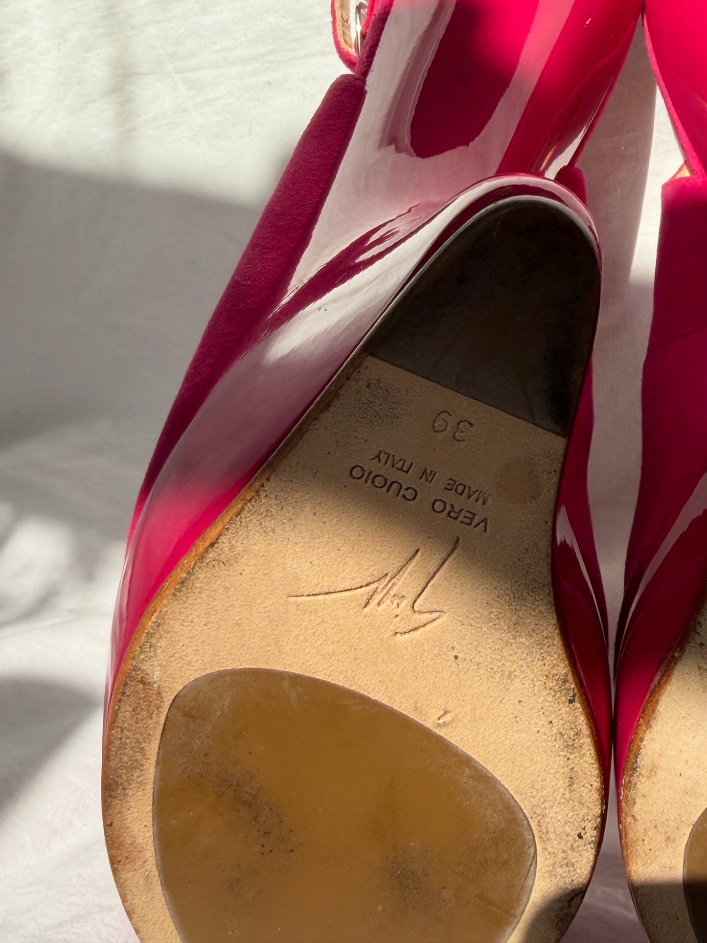Giuseppe Zanotti Pink Curve Wedge — 38/39