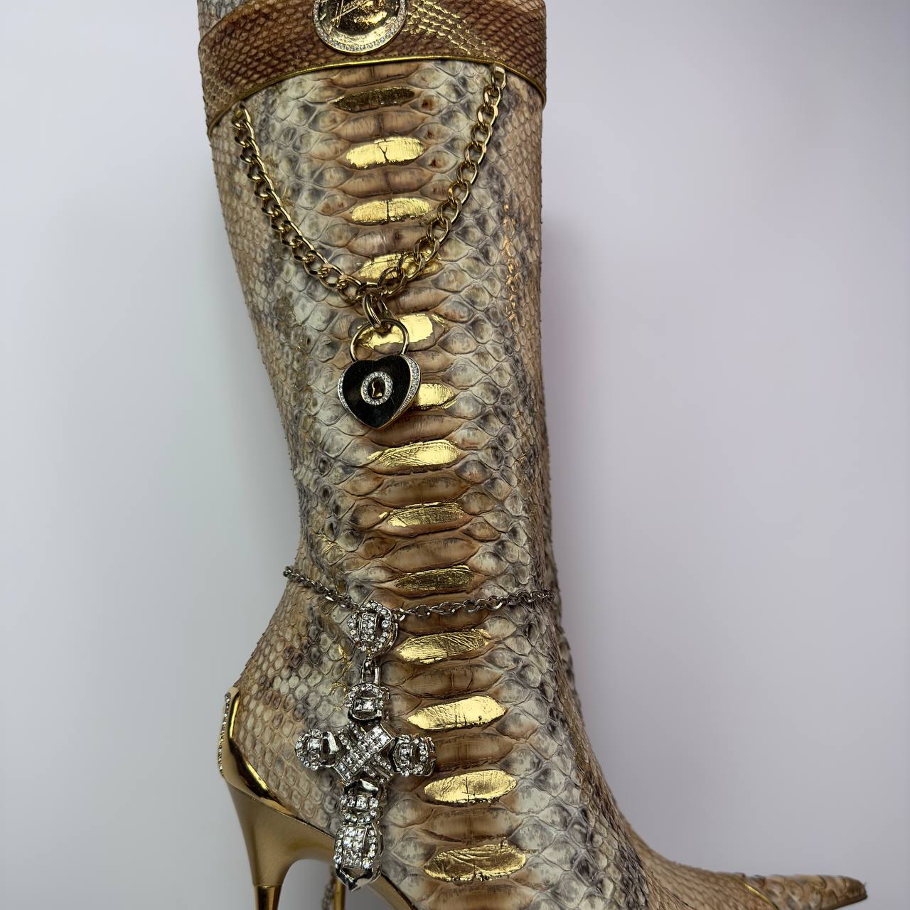 Hamlet Couture Python Leather Boots