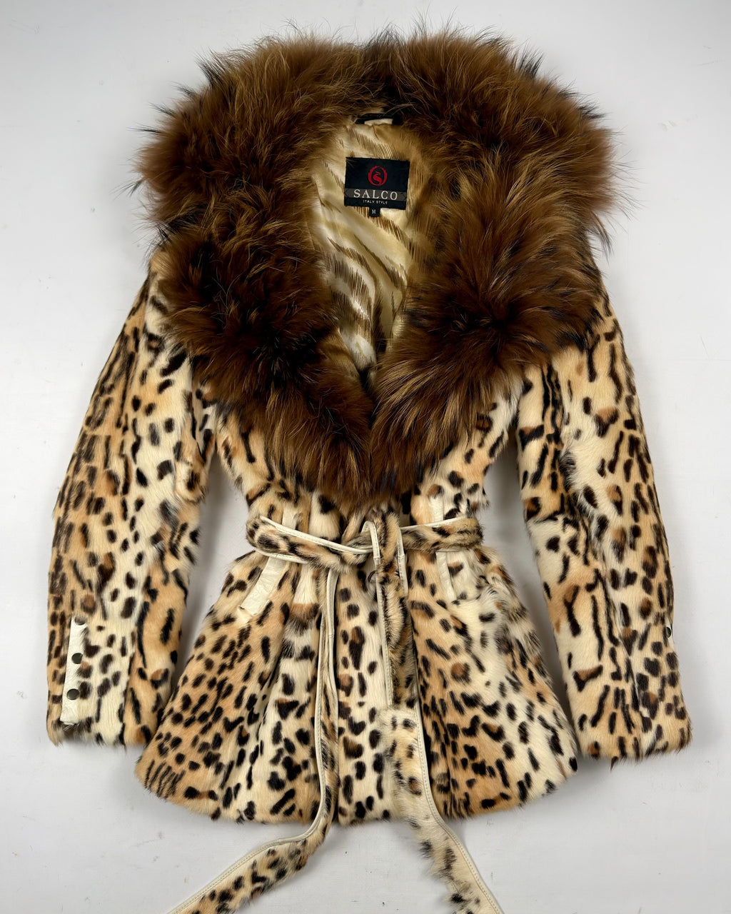 Vintage Fur Leopard Print Jacket — S/M