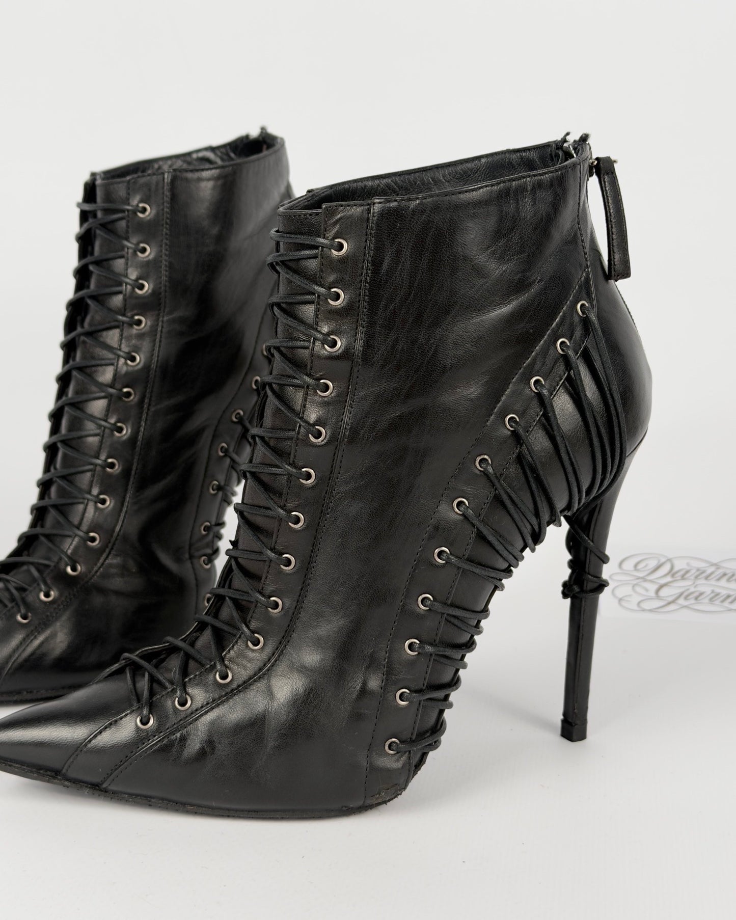 Gianmarco Lorenzi Vintage Corset Boots — 38.5