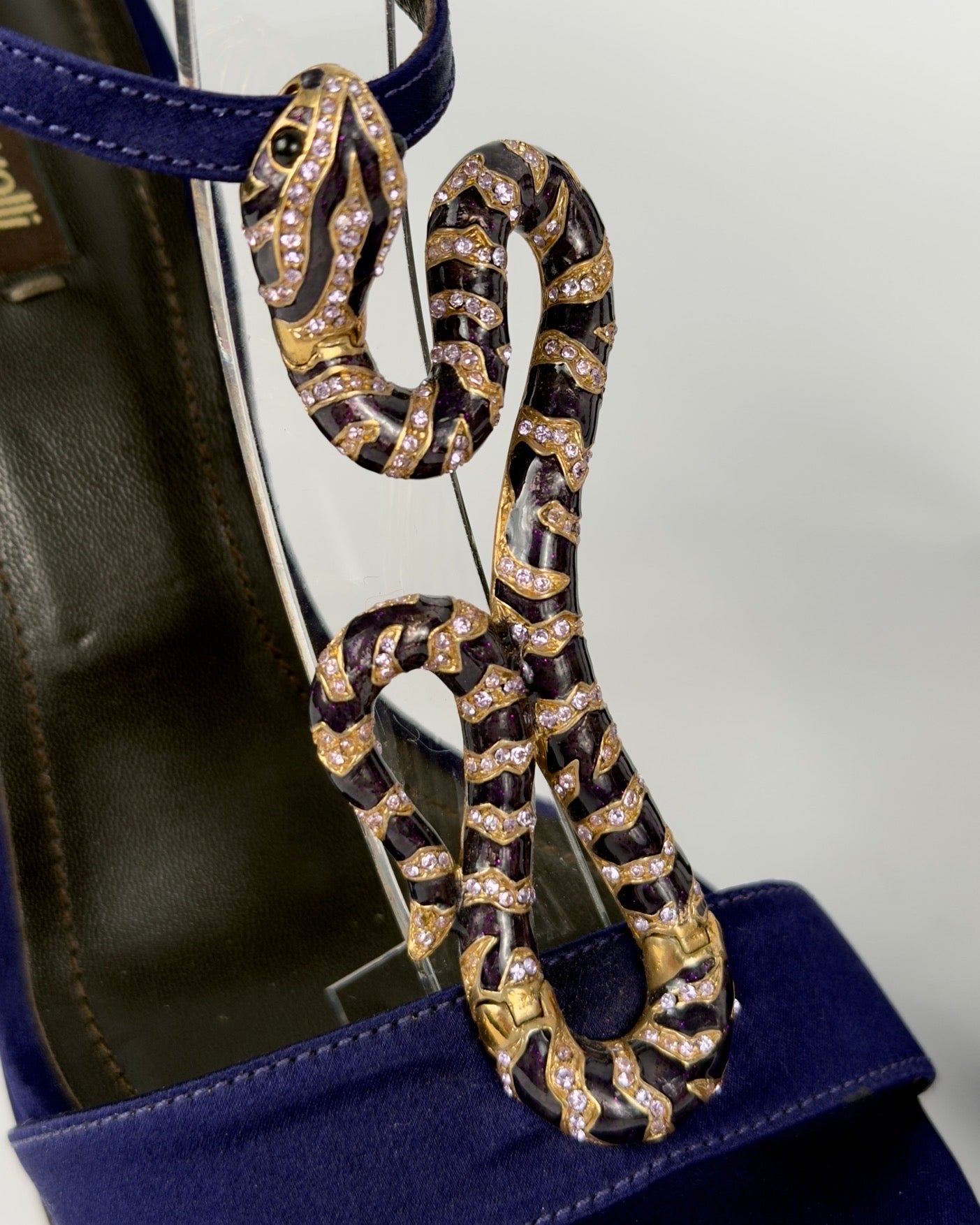 Roberto Cavalli Snake Heels — 38