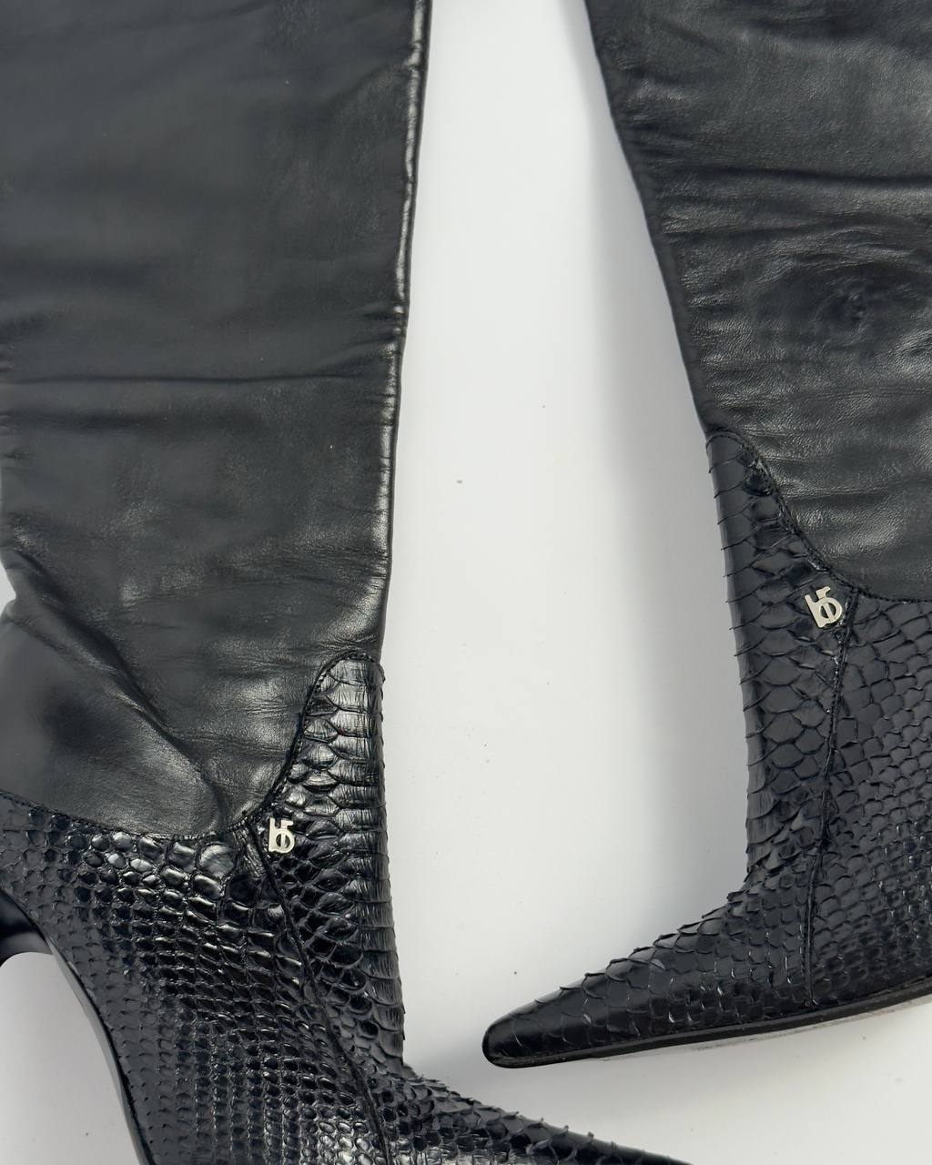 Vintage Italian Roberto Boticceli Python Leather Boots — 37/37.5