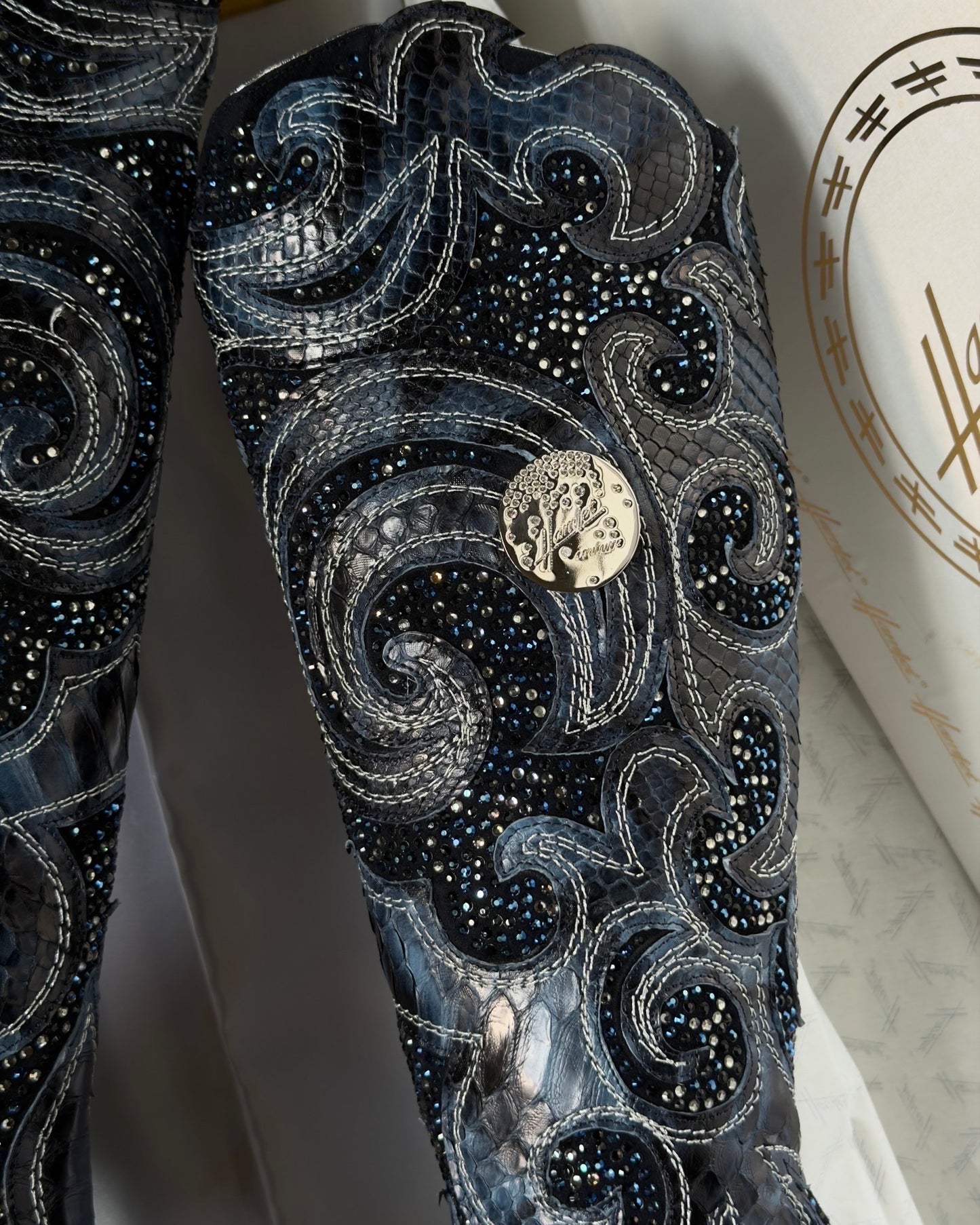 Hamlet Couture Italian Python Boots