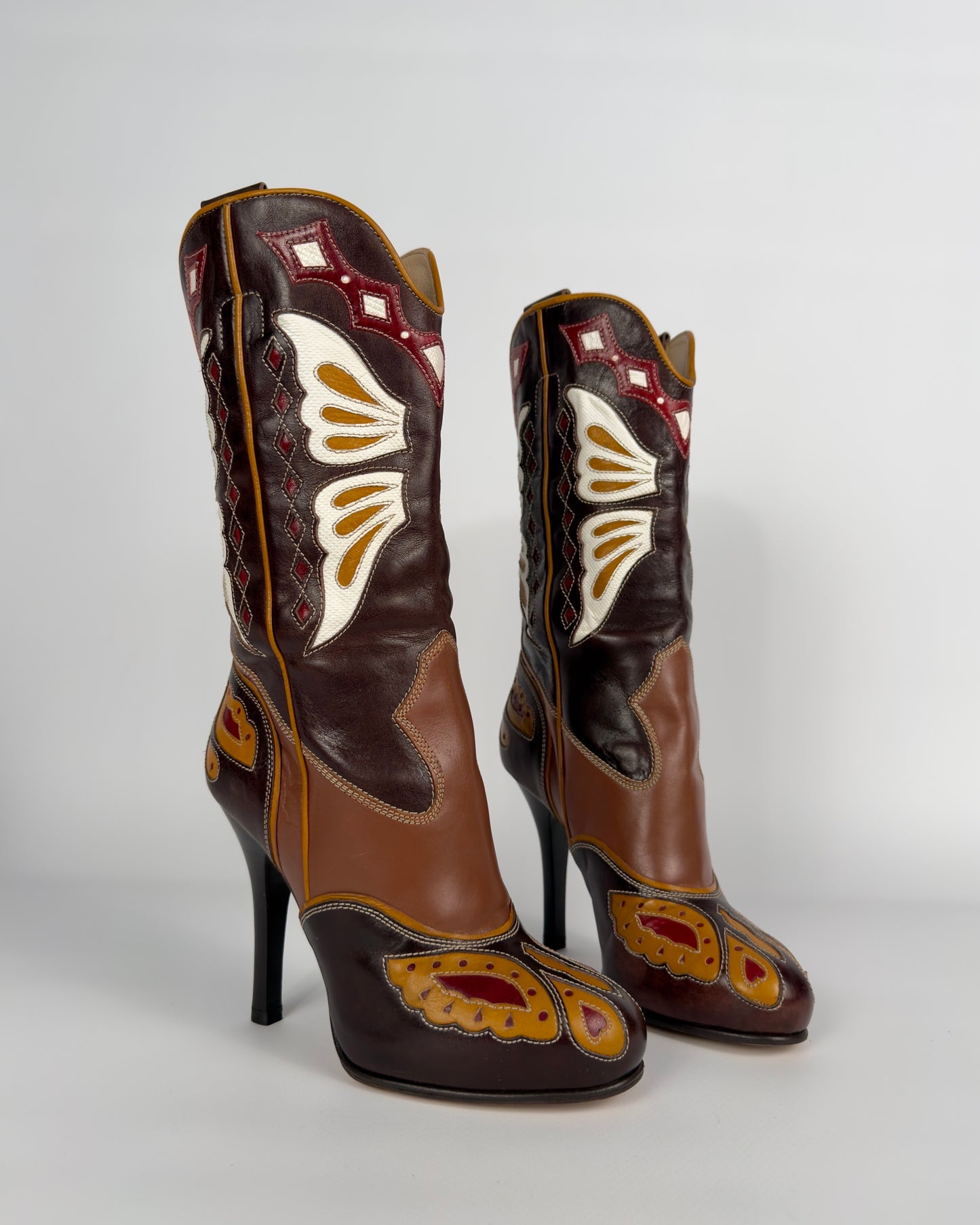 D&G SS04 Cowboy Butterfly Boots — 37