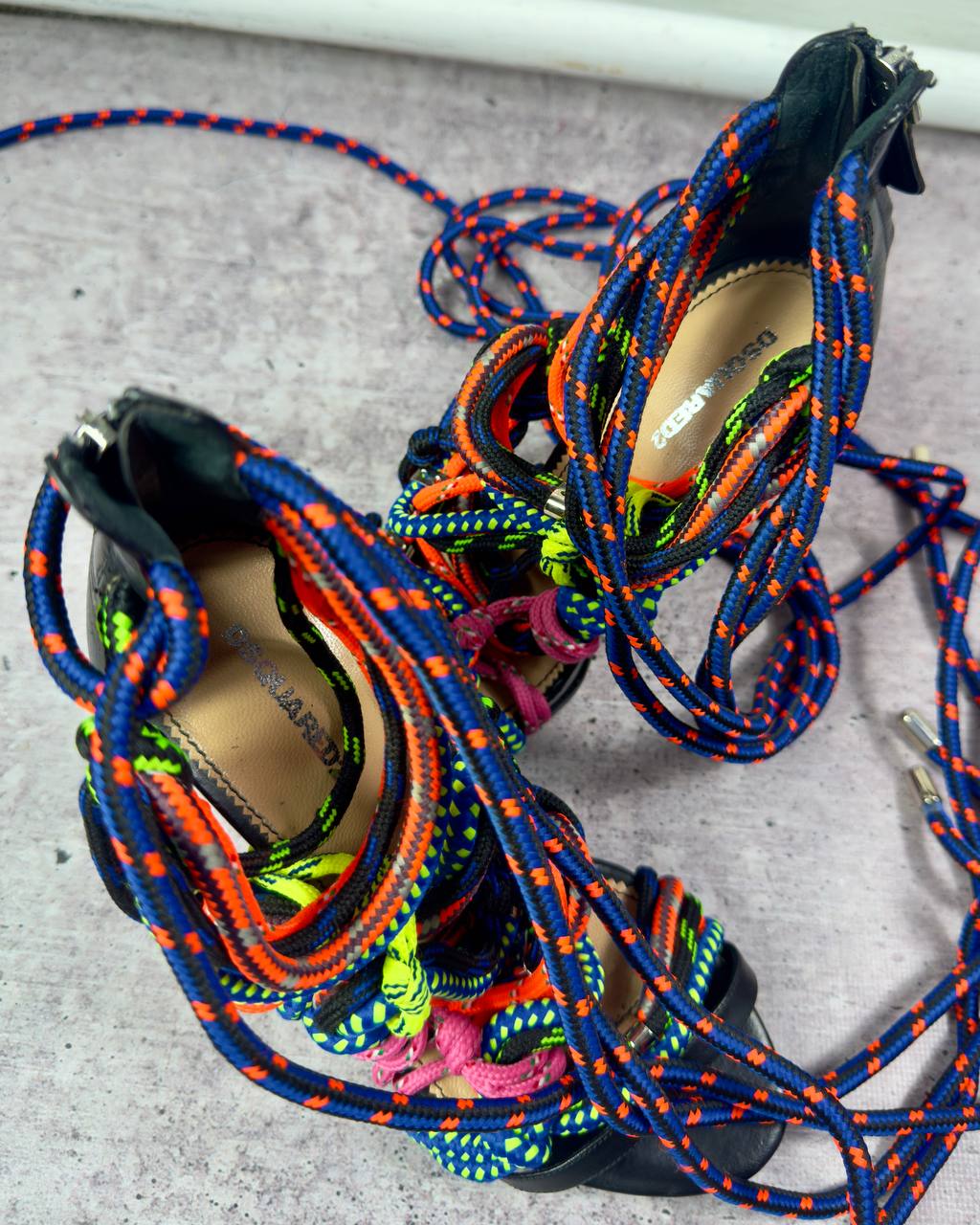 Dsquared2 Ariel S/S16 Rope Wrap Heels — 36