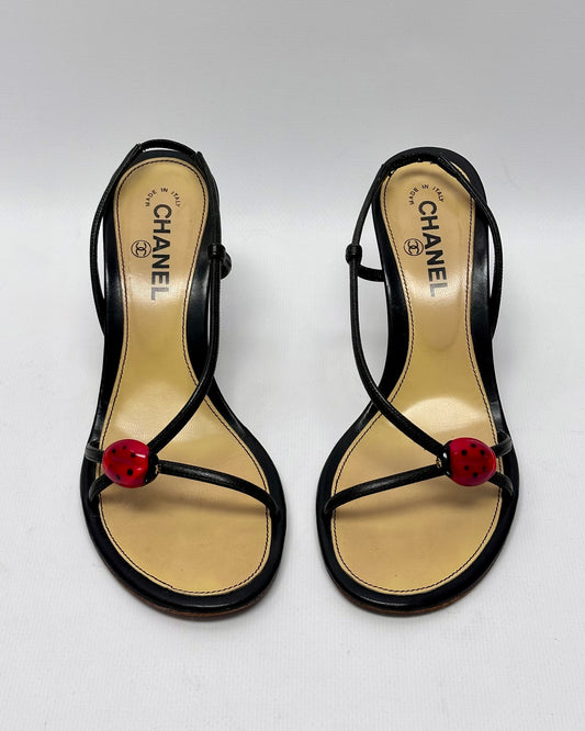 Chanel S/S 2004 by Karl Lagerfeld Vintage Ladybug Heels — 39.5