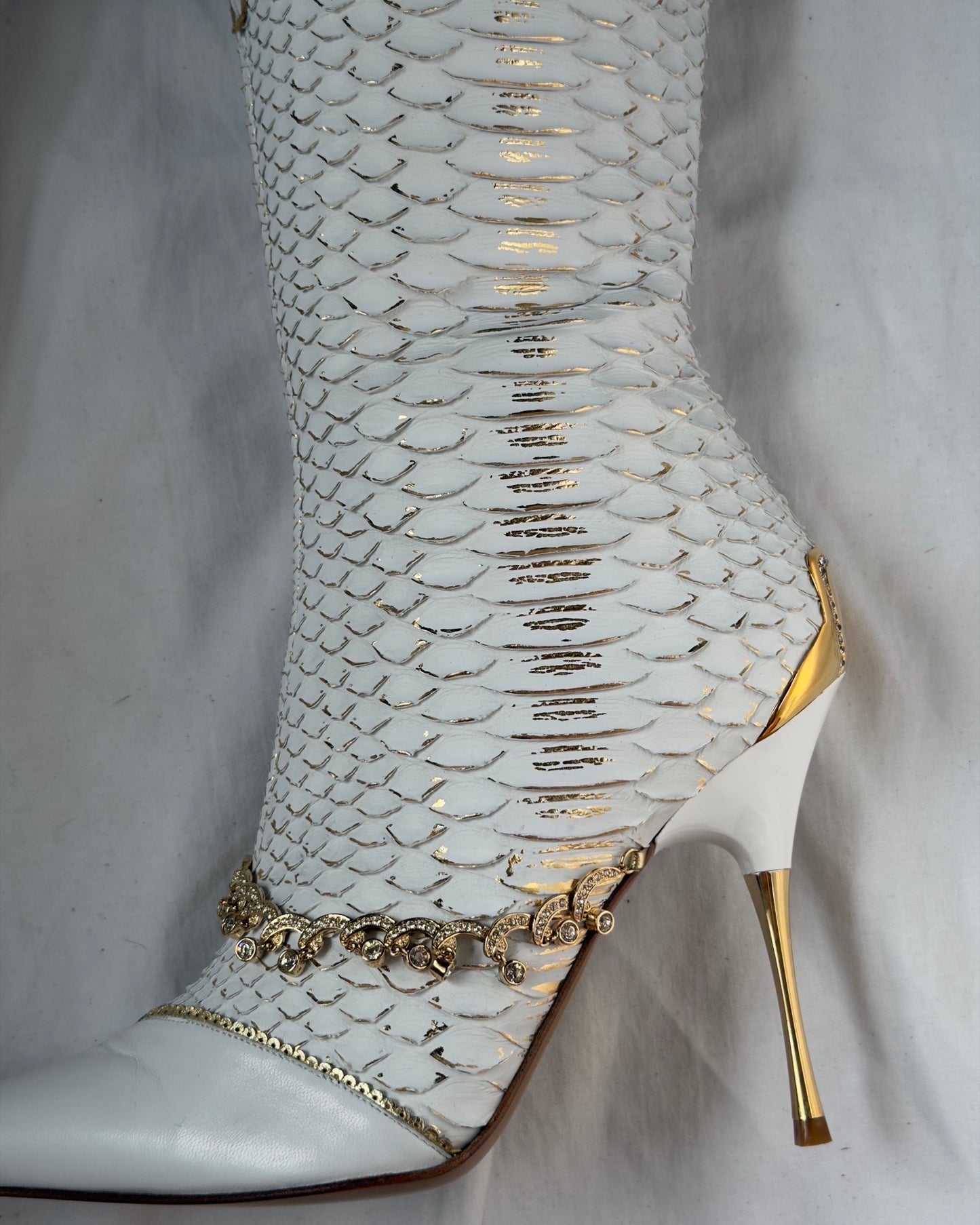 Hamlet Couture Italian Python Boots — 37/38 & 38/39