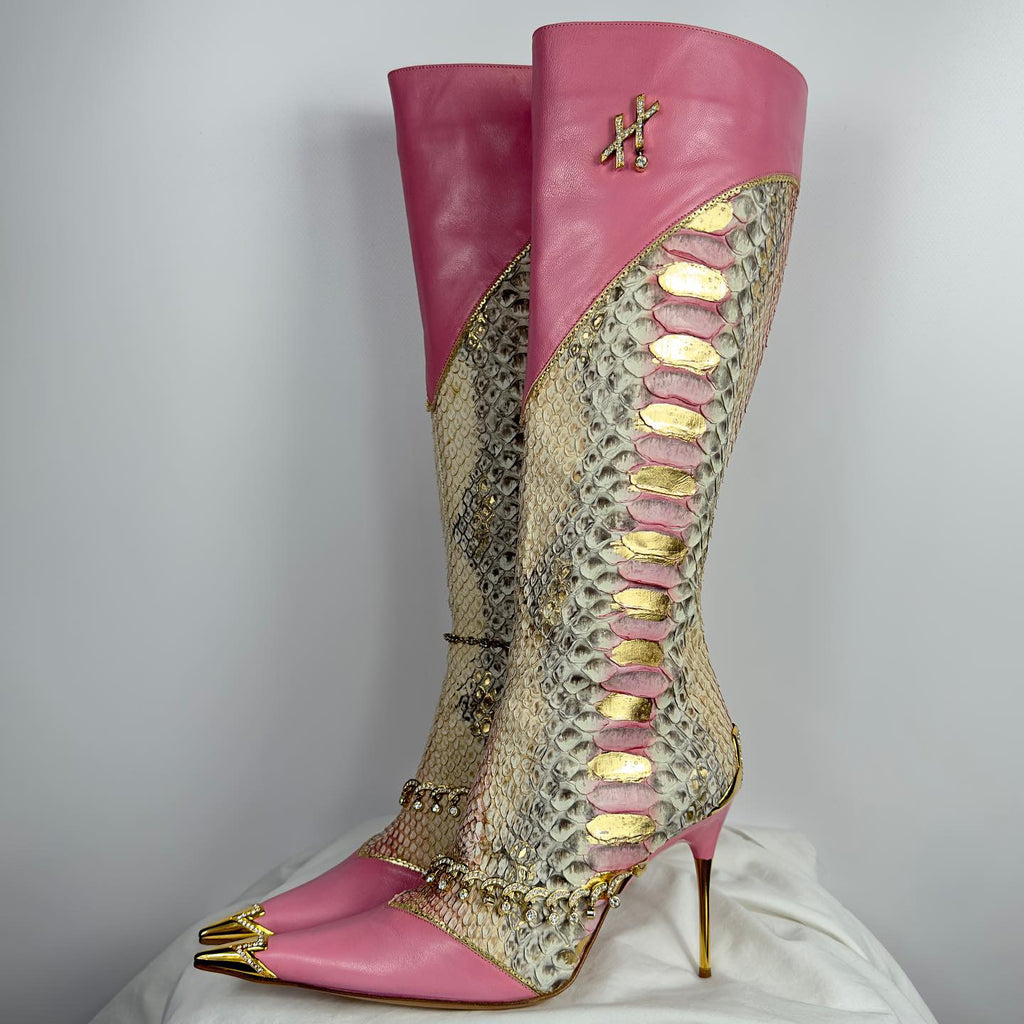 Hamlet Couture Italian Python Boots — 36/37