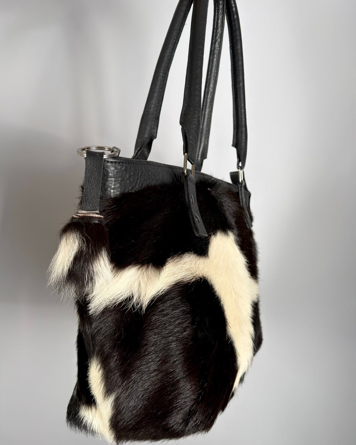 Vintage Cowhide Fur Leather Bag