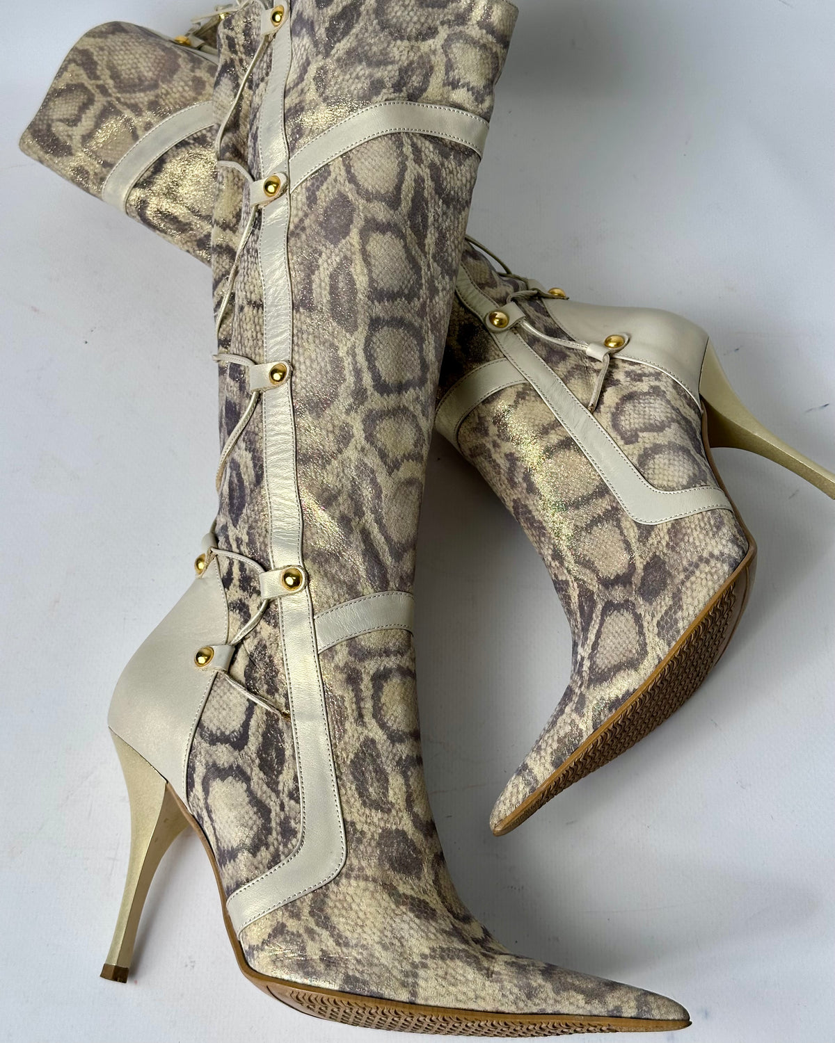 Vintage Lace Up Boots — 38
