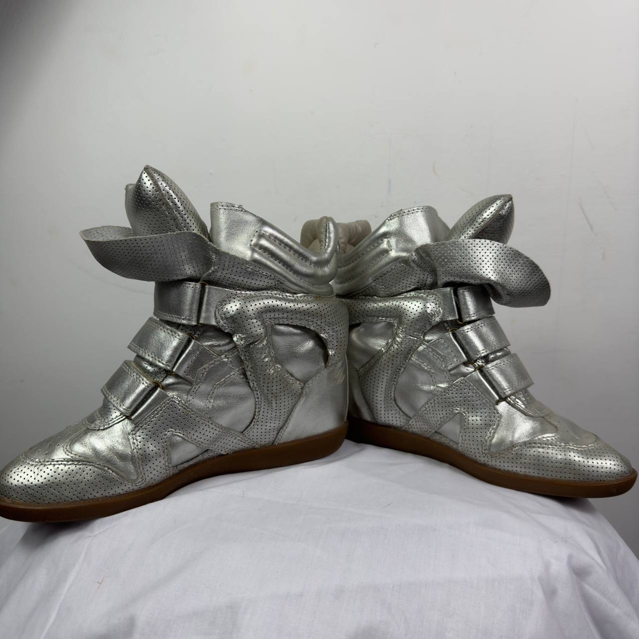 ‘Marant’ Silver Wedge Sneakers 39.5/40.5