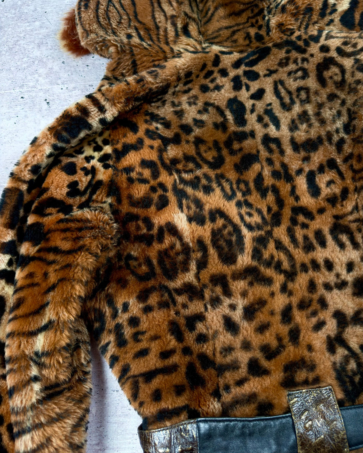Vintage “Tiget Print” Fur Jacket — S/M