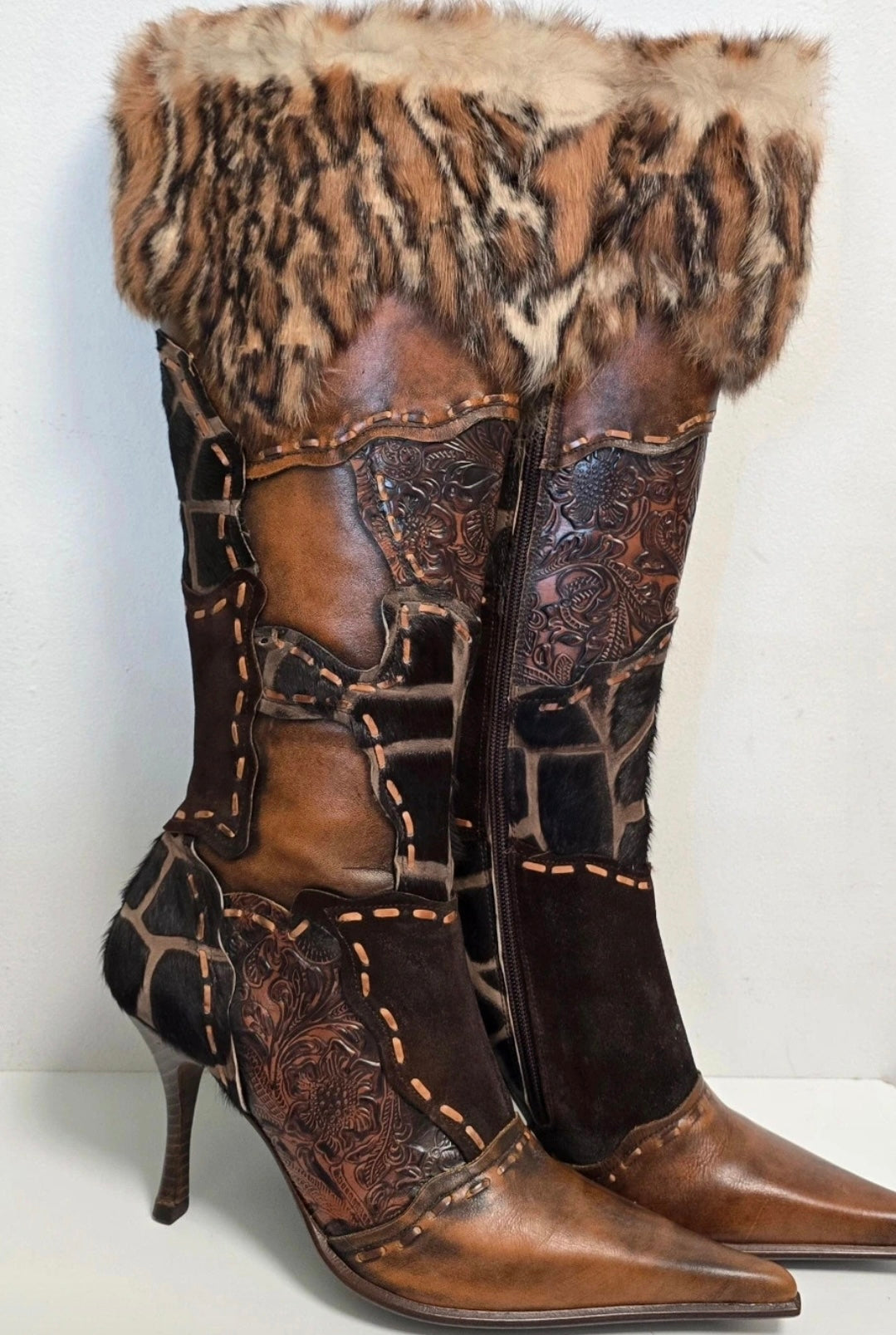 El Dante’s Couture Vintage Fur Boots — 39/40