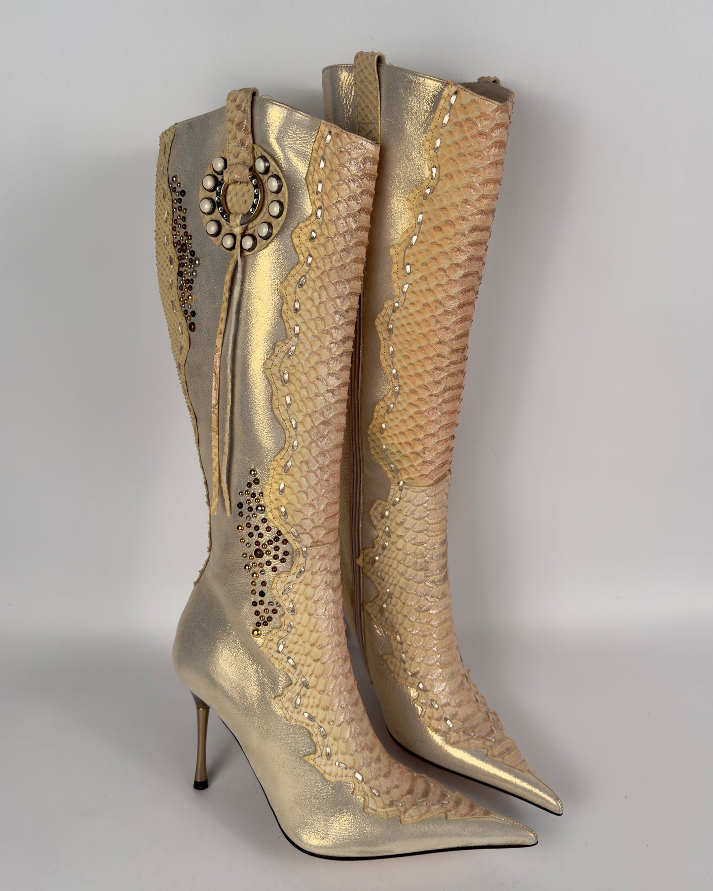 El Dante’s Couture Vintage Python Boots — 38/39