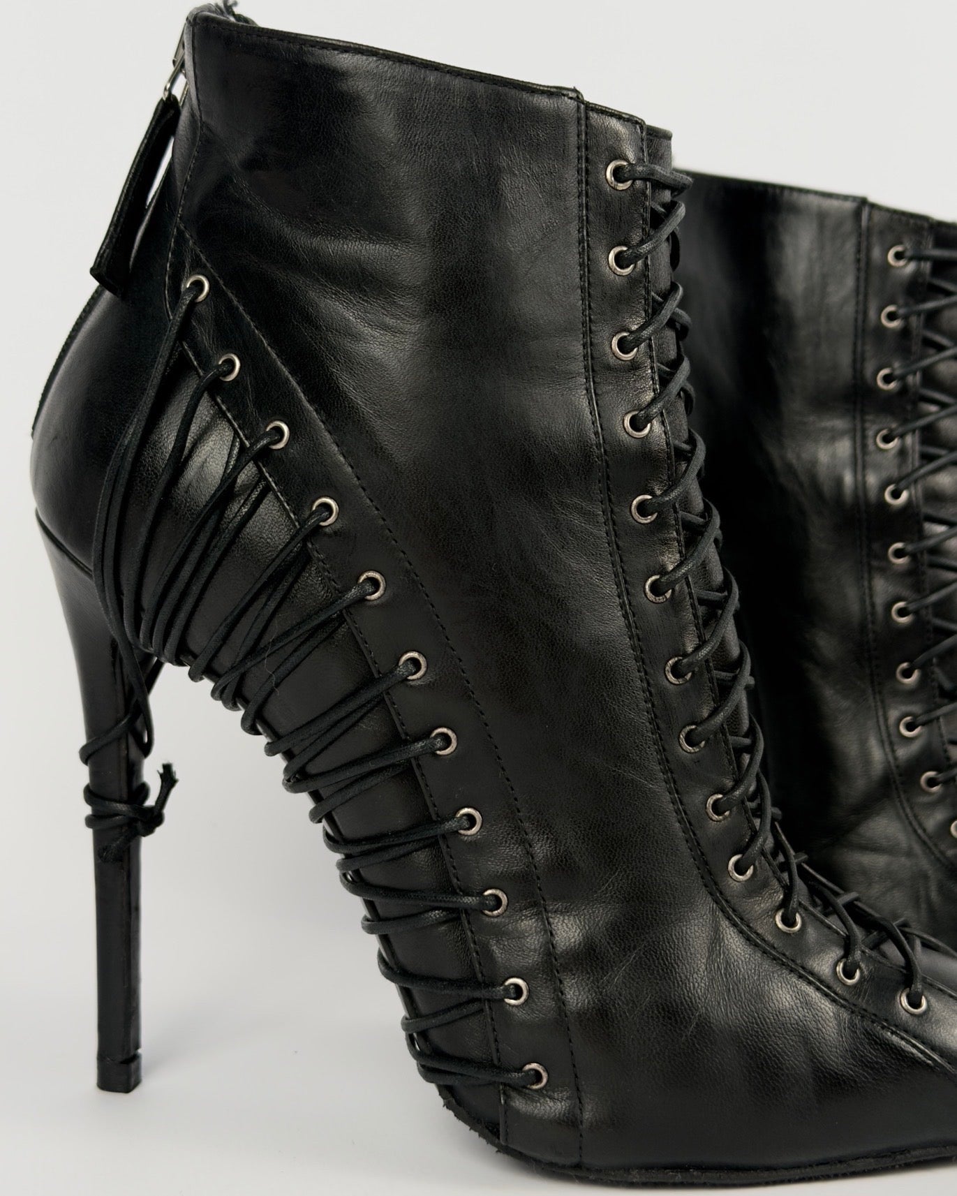 Gianmarco Lorenzi Vintage Corset Boots — 38.5