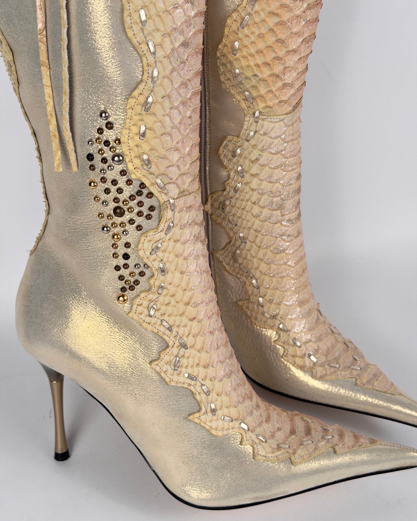 El Dante’s Couture Vintage Python Boots — 38/39