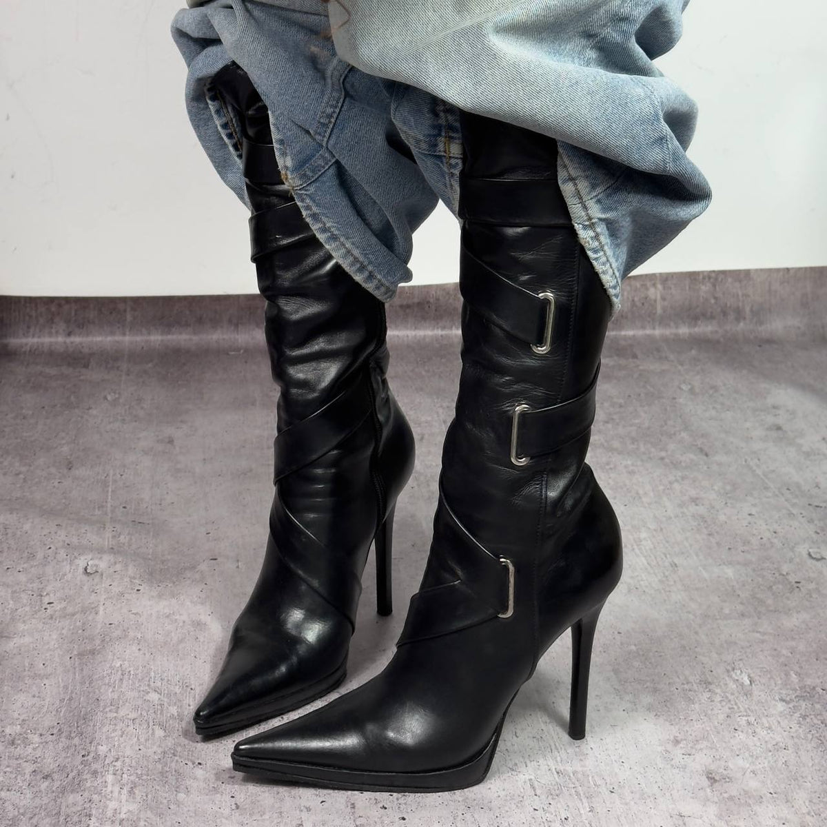 Casadei Vintage Leather Boots —36