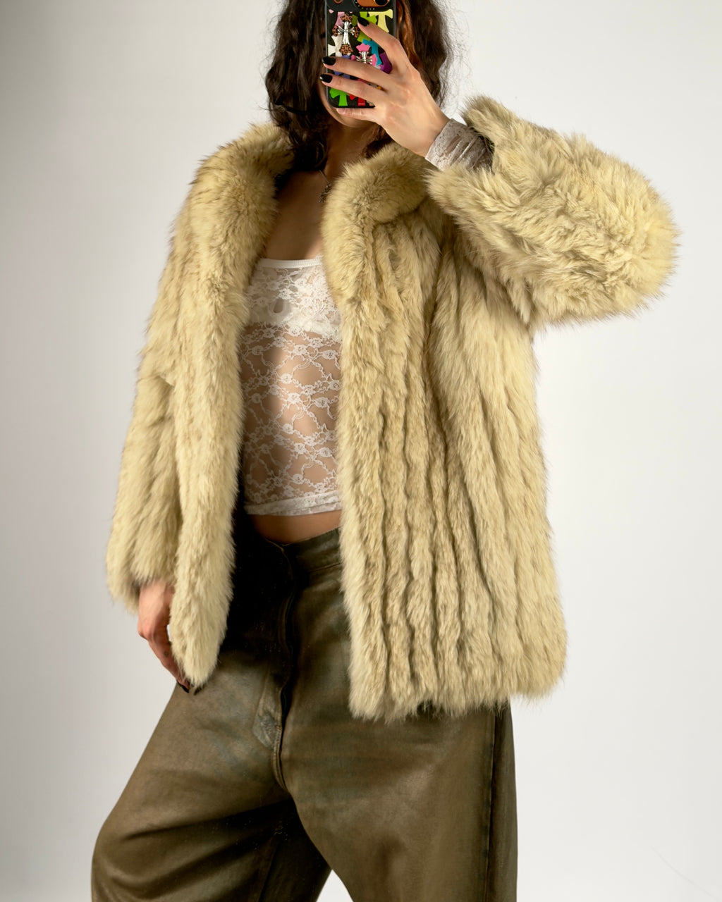 Vintage Arctic Fox Fur Jacket — XS/M