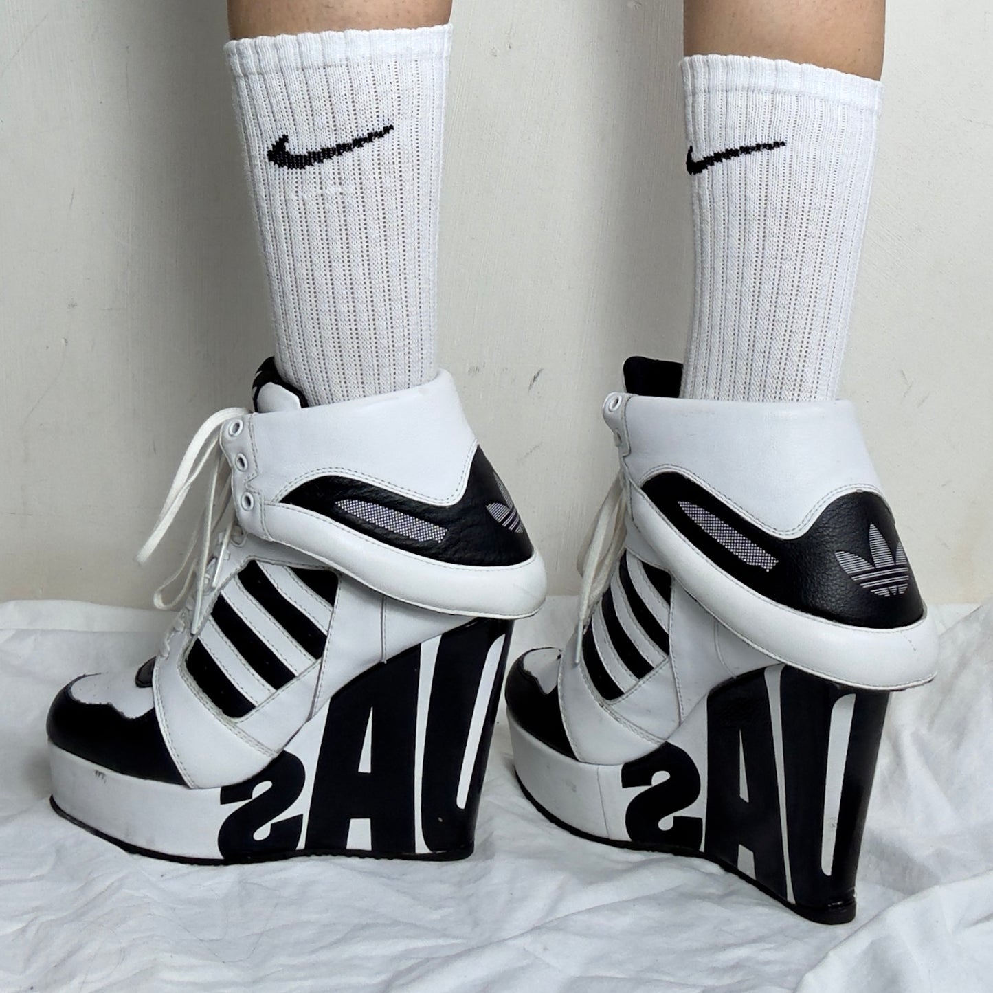 Adidas Jeremy Scott Rare Wedge Sneaker Heels - Streetball Platform 36 & 39/39.5