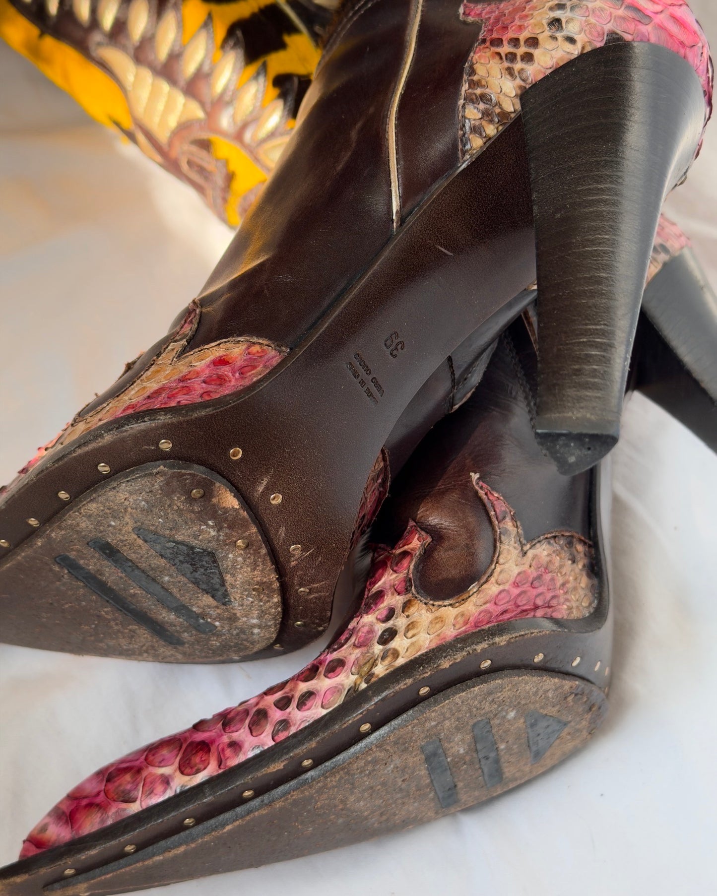Gianmarco Lorenzi Western Pony Hair Boots — 39