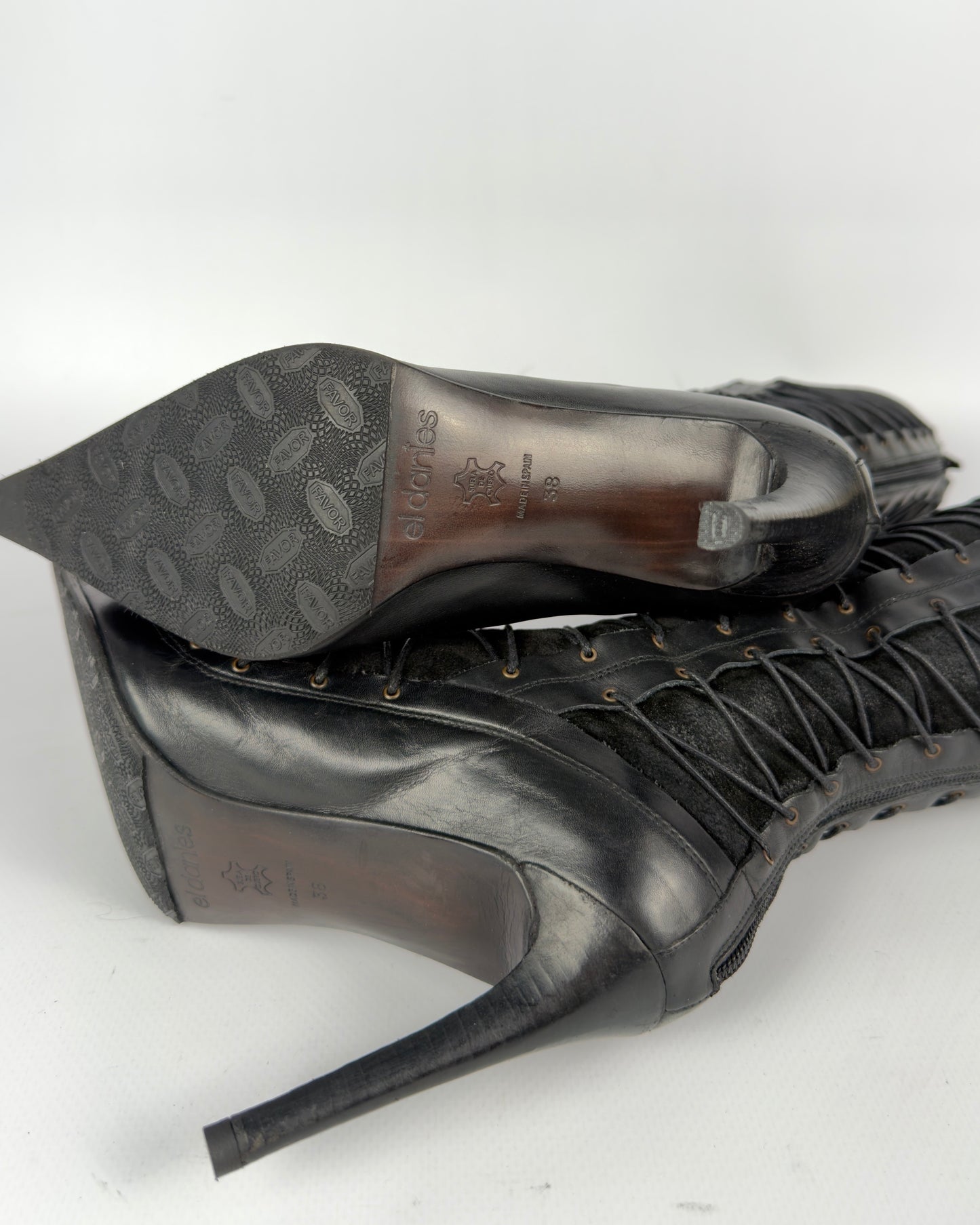 El Dante’s Couture Vintage Corset Lacing Boots — 38