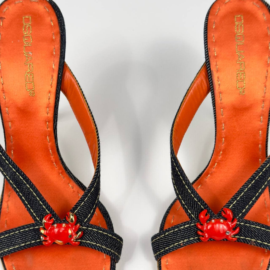 Dsquared2 2005 Crab Denim Heels — 39