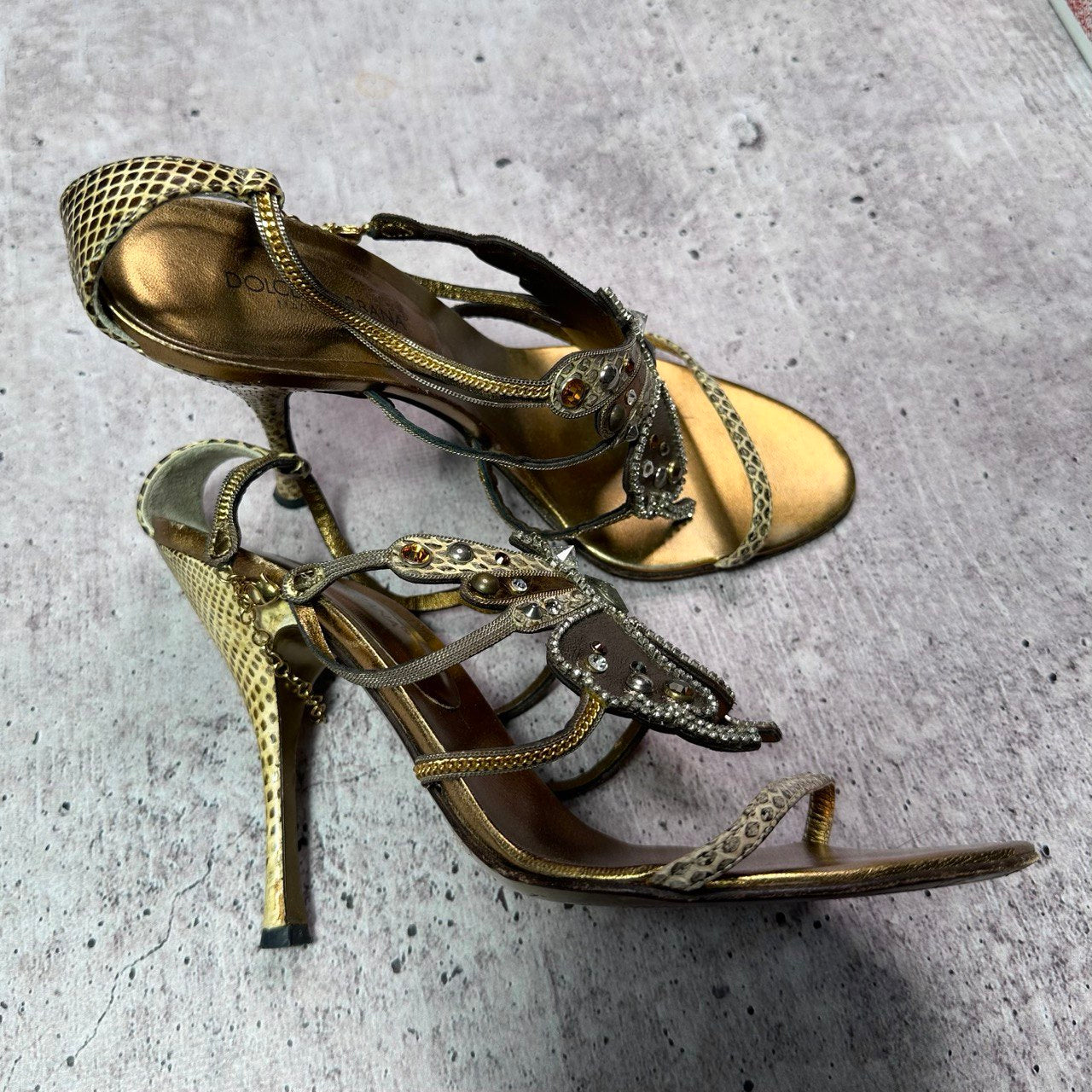 Dolce & Gabbana Vintage Butterfly Heels 38/39