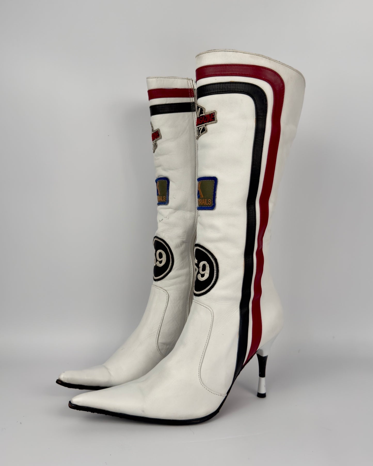 Vintage Italian Racing Boots — 38