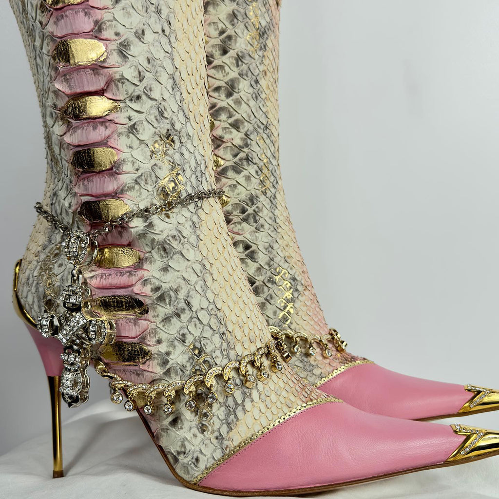 Hamlet Couture Italian Python Boots — 36/37