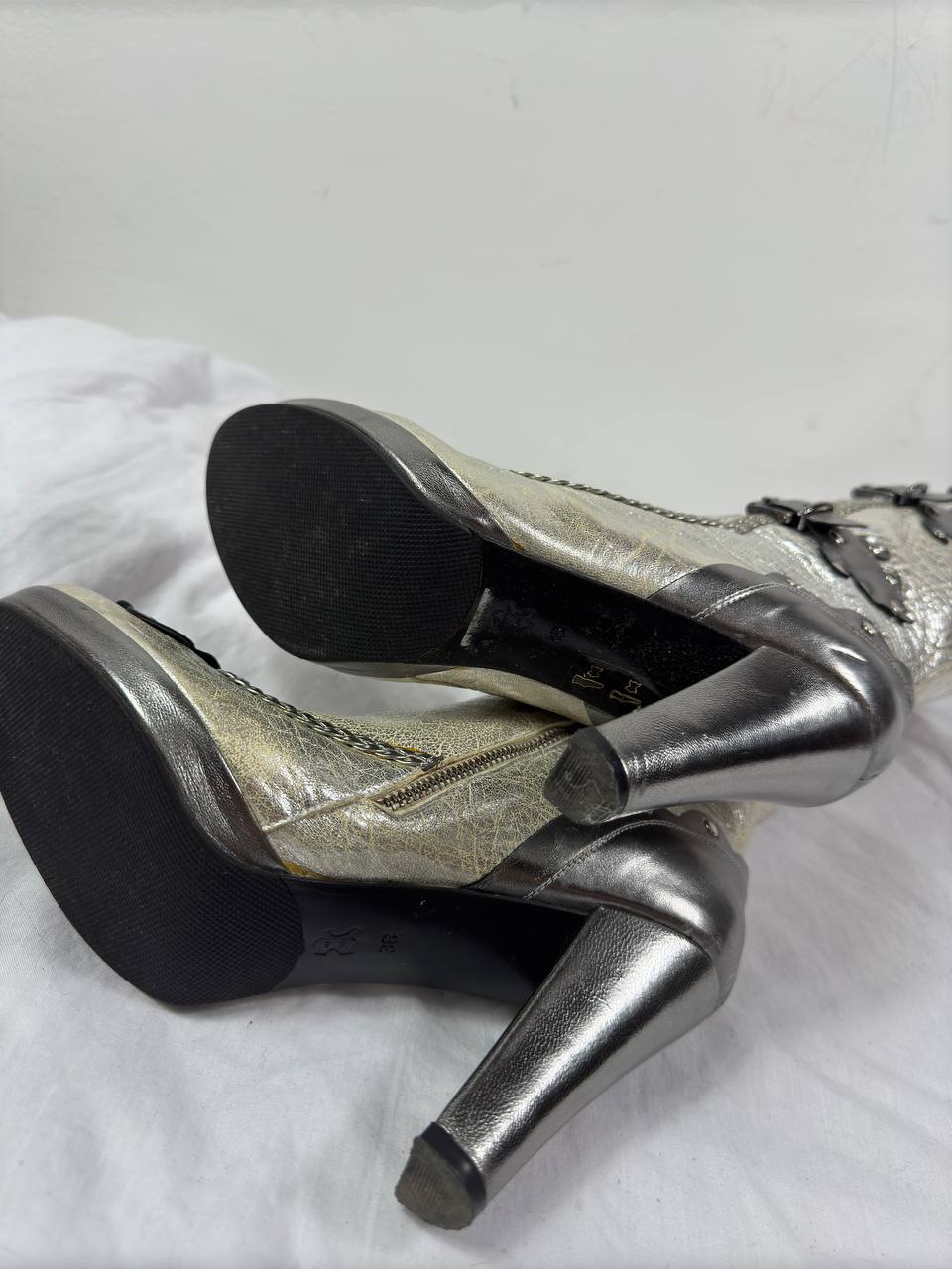 Vintage Silver Boots 38