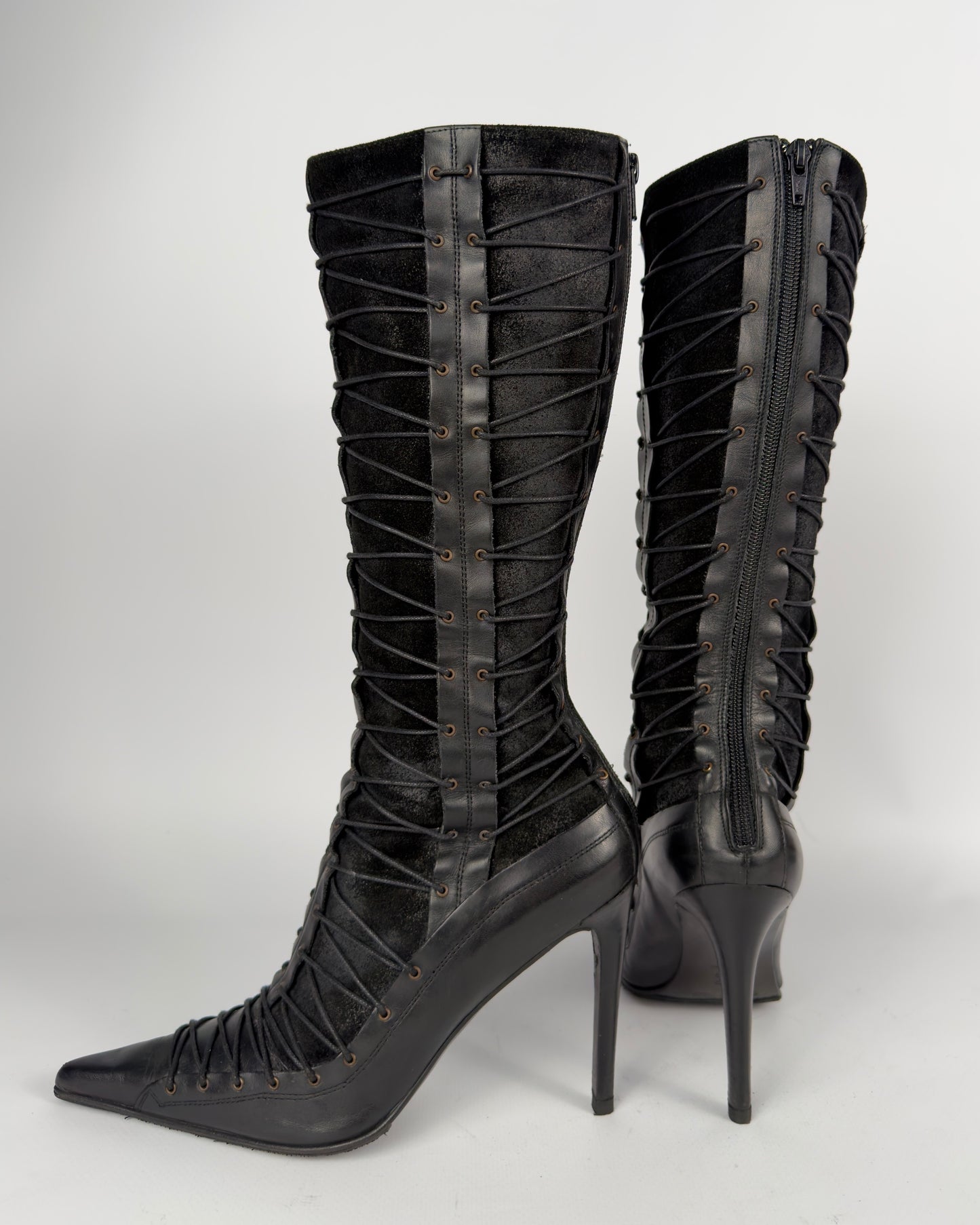 El Dante’s Couture Vintage Corset Lacing Boots — 38
