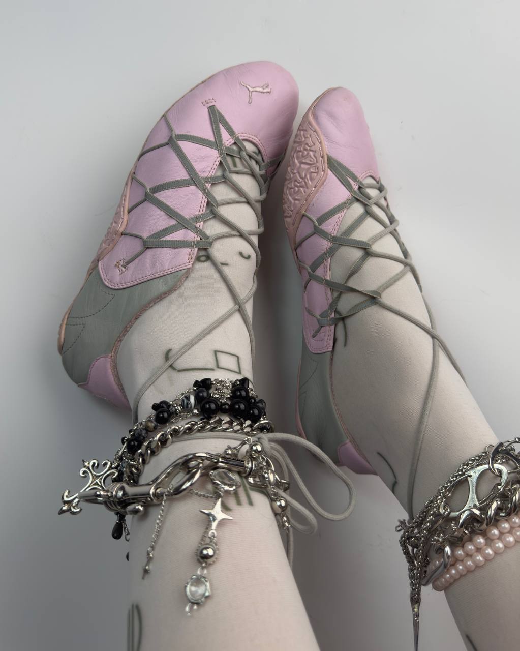 Puma Vintage Lace Up Ballet Flats — 39/39.5