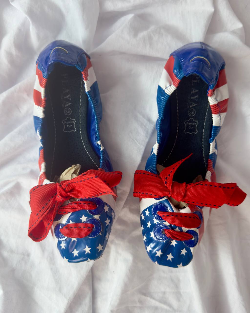Vintage “Flag” Ballet Flats — 36/36.5