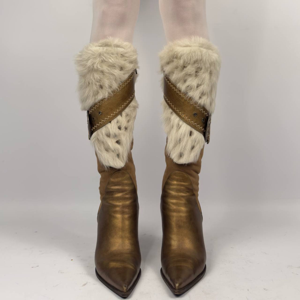 Vintage Italian Winter Fur Boots — 37/37.5